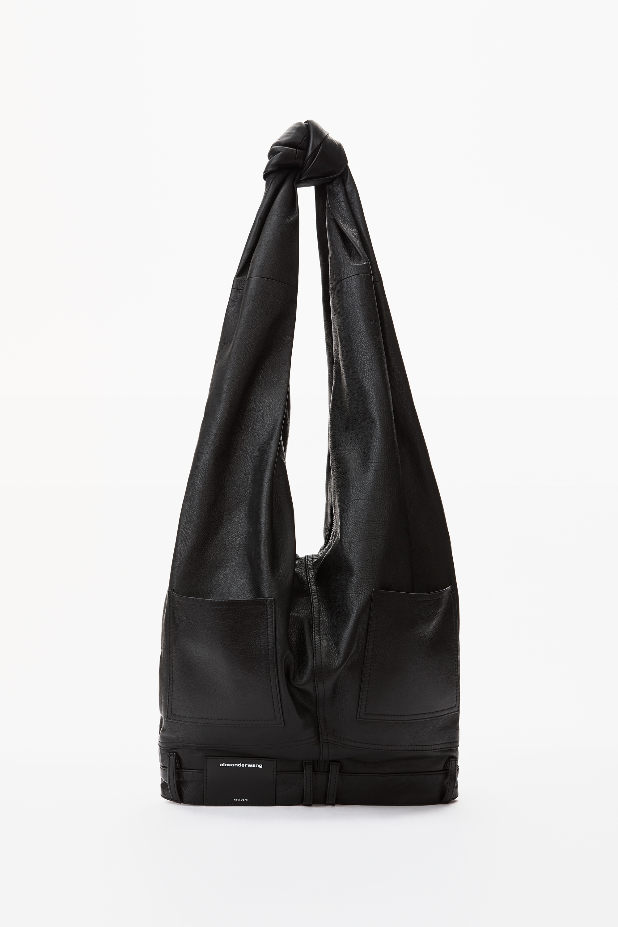 5-POCKET HOBO IN TUMBLED MOTO LEATHER - 5