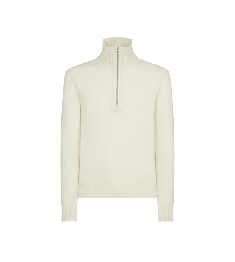 CASHMERE BLEND HALF ZIP - 1