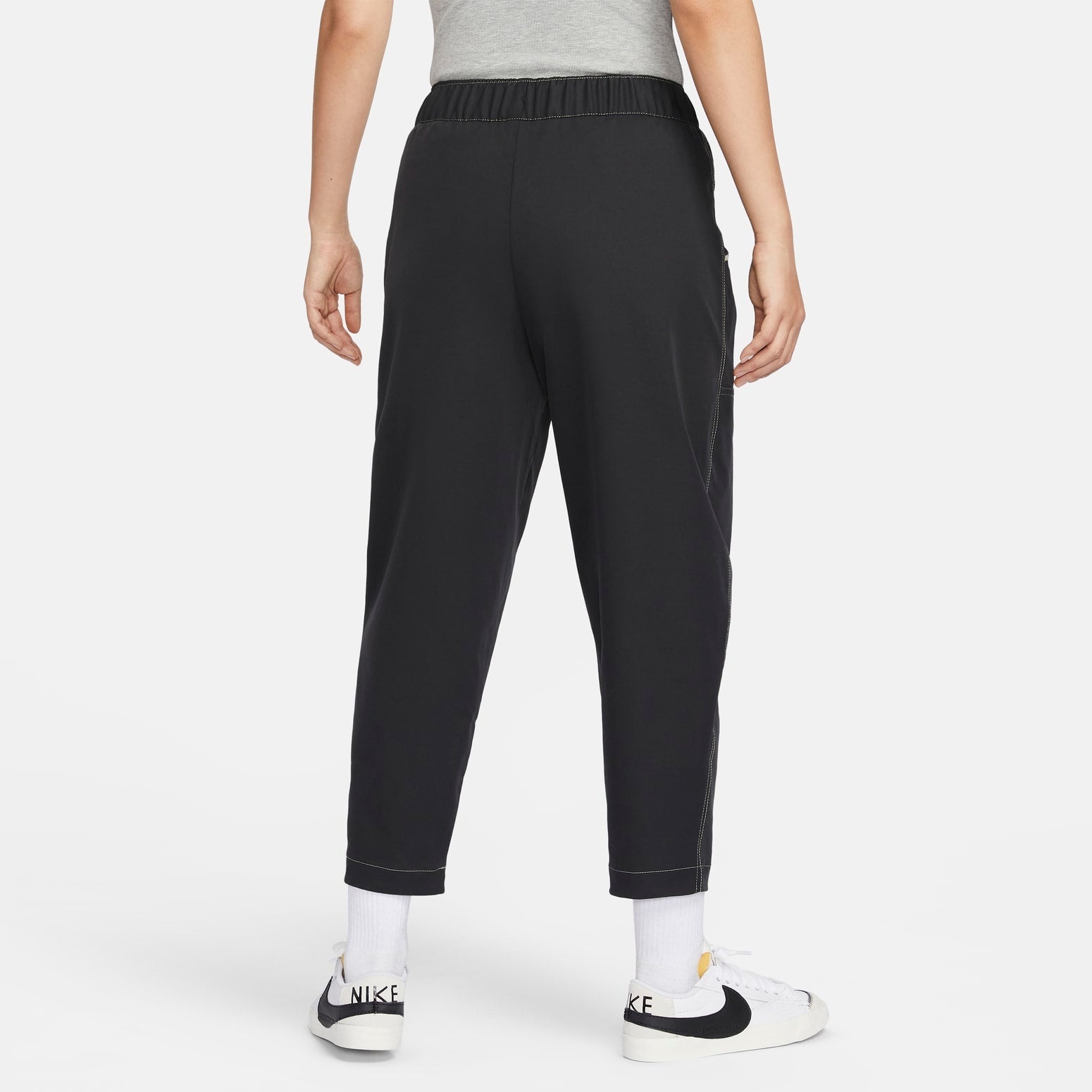 (WMNS) Nike Sportswear Woven Pants 'Black' HF6174-010 - 3