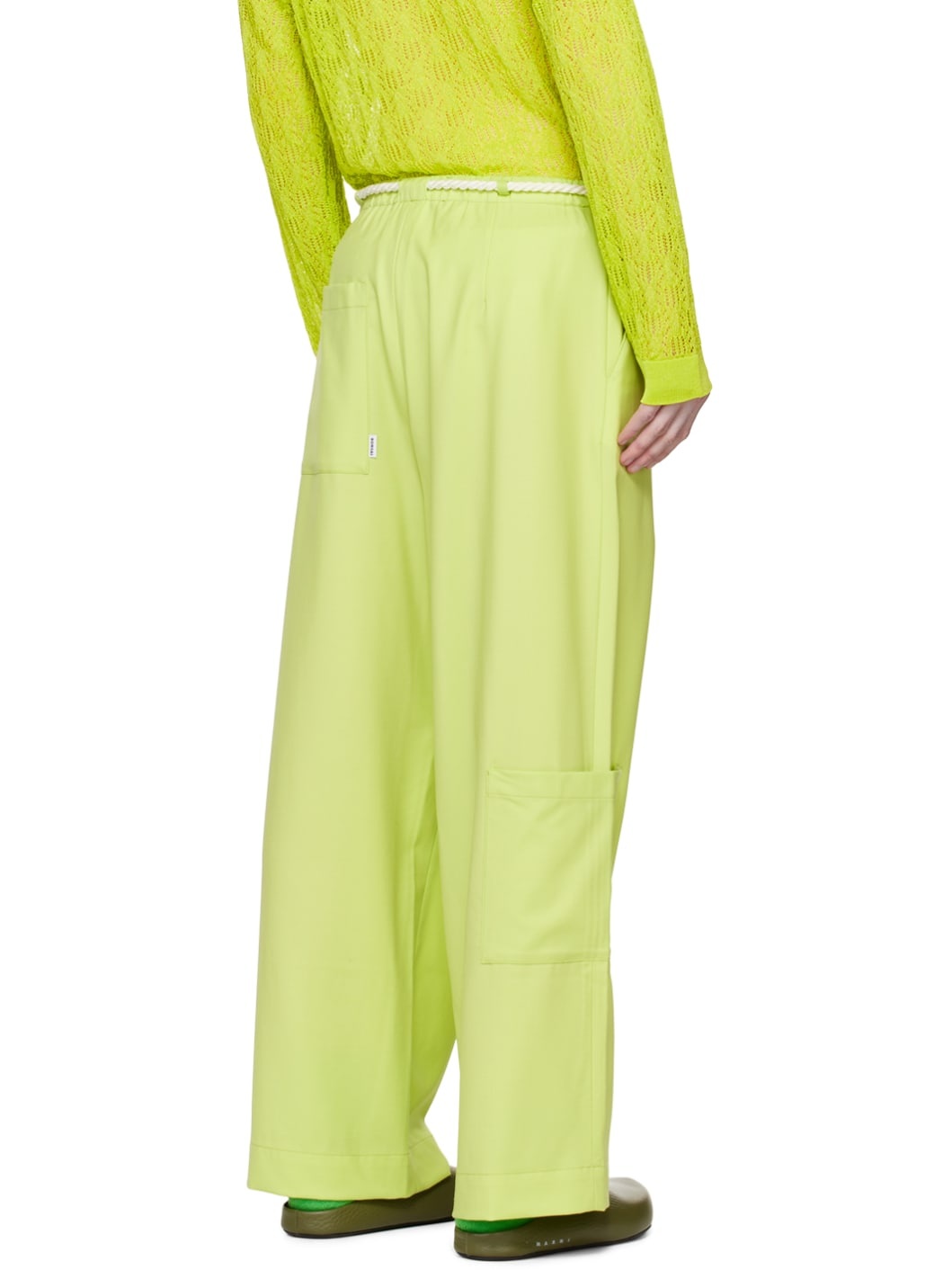 Green Super Loose Trousers - 3
