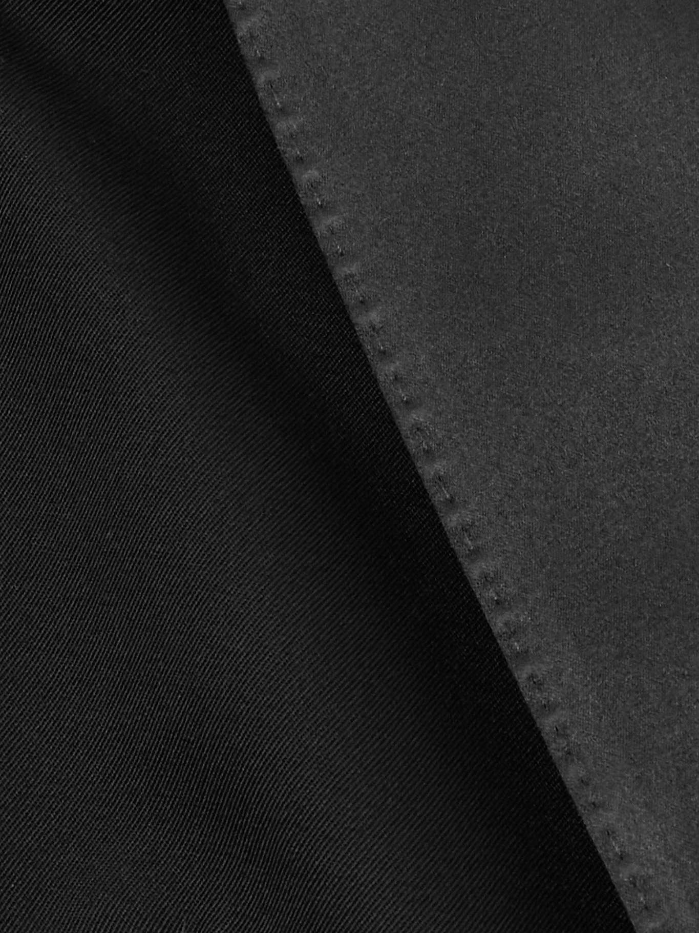 Cropped satin-trimmed wool-blend gabardine blazer - 6