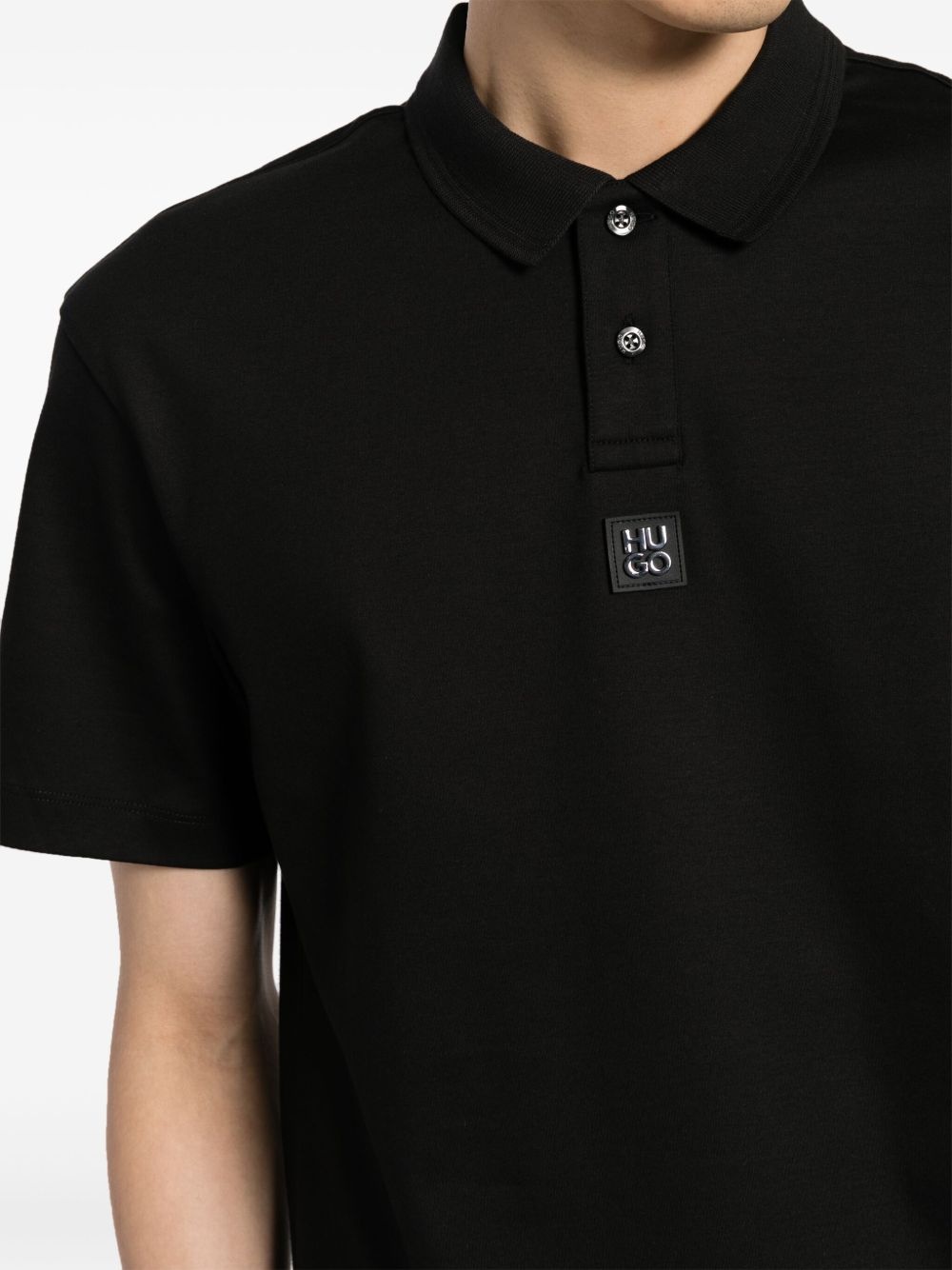 interlock-cotton polo shirt - 5