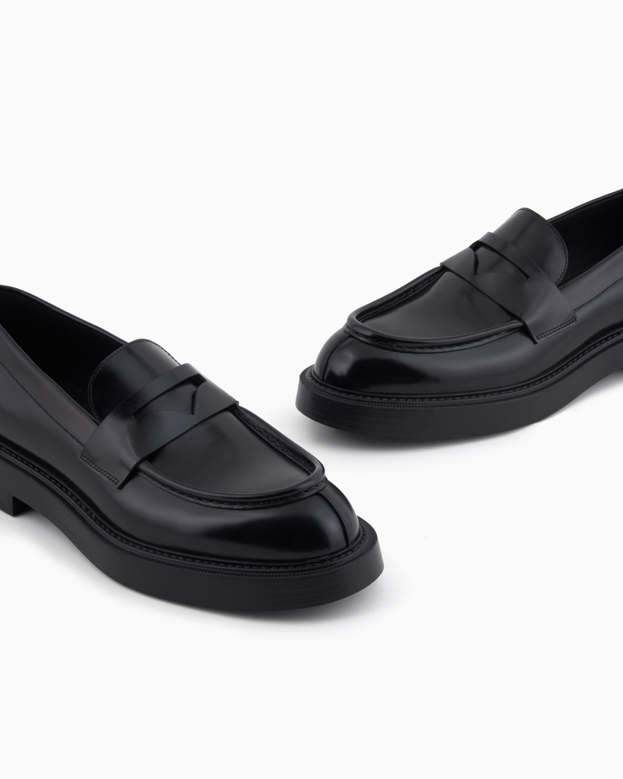 BRUSHED LEATHER LOAFERS - 5