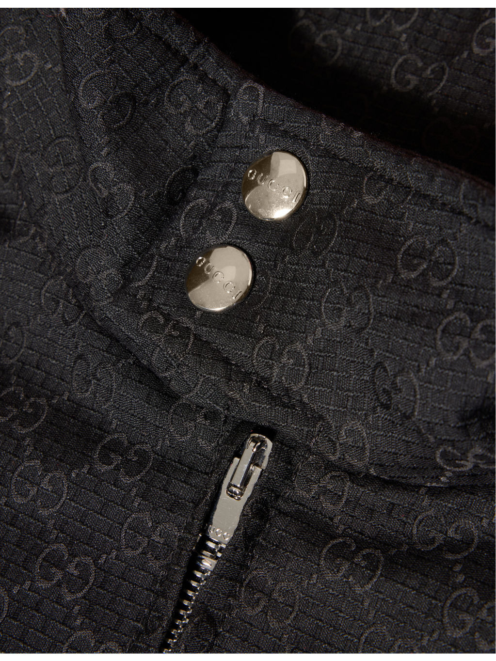 Monogram-print two-zip-pockets relaxed-fit woven-blend jacket - 6