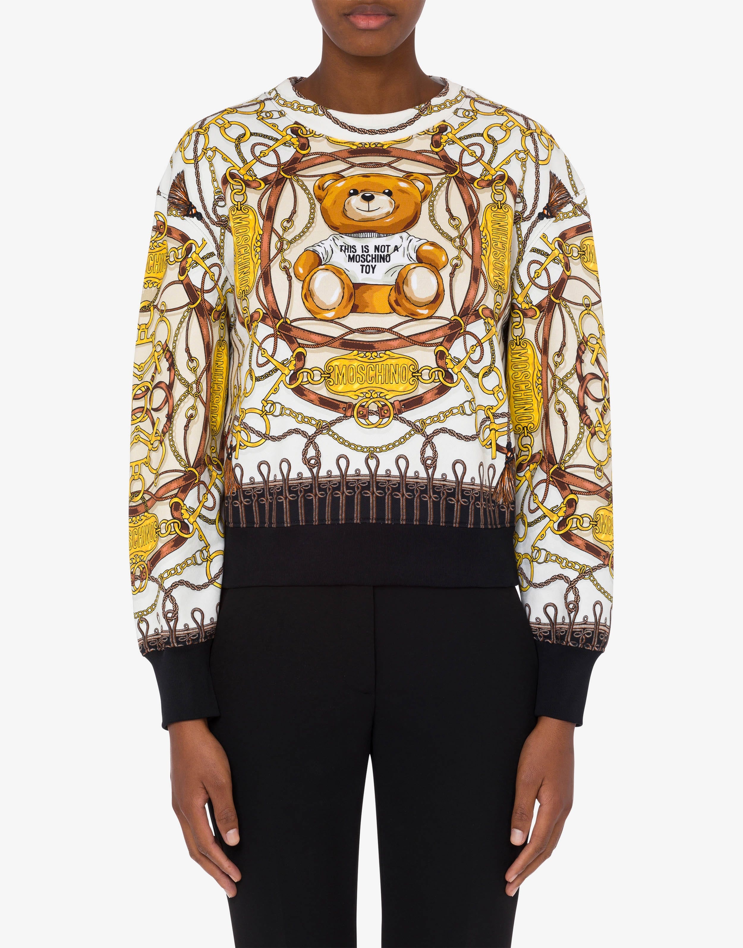 MILITARY TEDDY SCARF COTTON SWEATSHIRT - 2