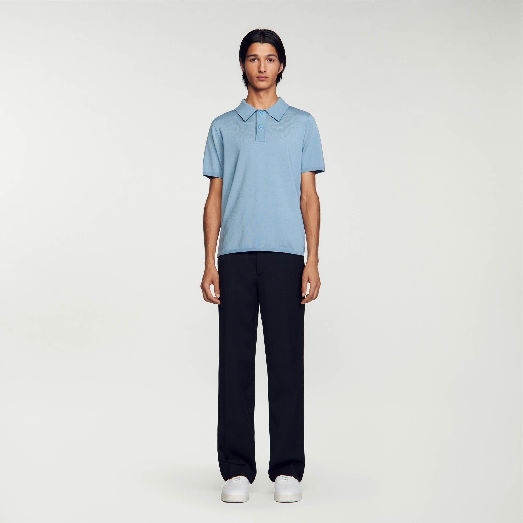 Short-sleeve knitted polo shirt - 3