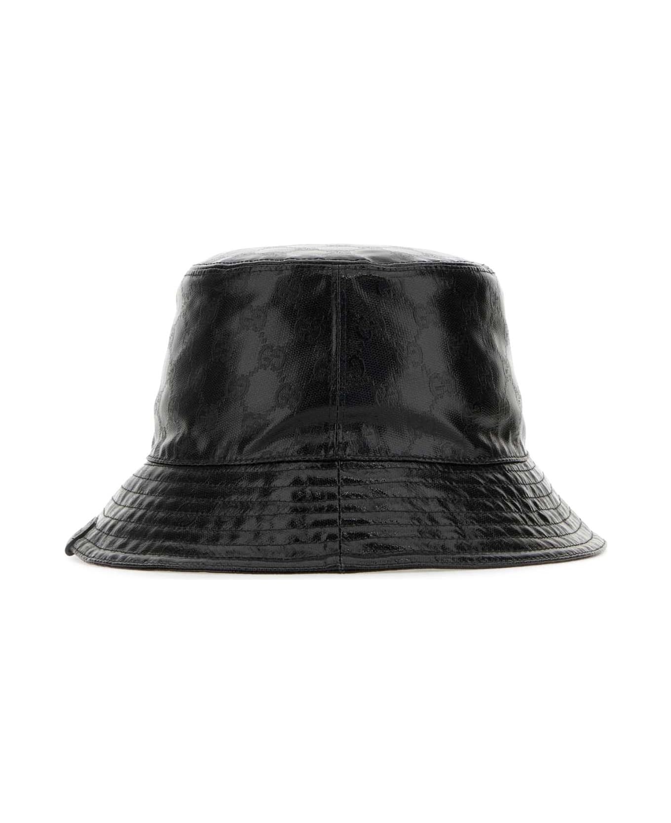 Black Gg Crystal Bucket Hat - 2