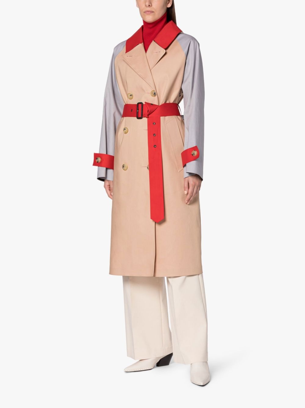 AVA MAPLE SUGAR BONDED COTTON TRENCH COAT - 2