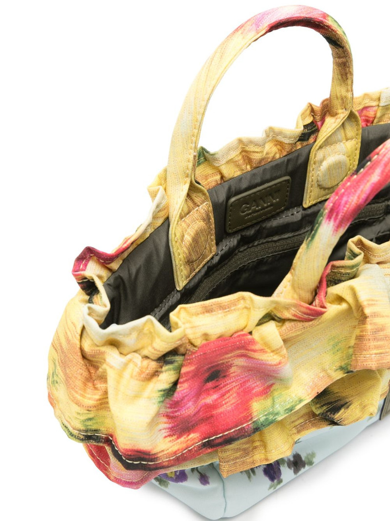 ruffled-trim tote bag 5