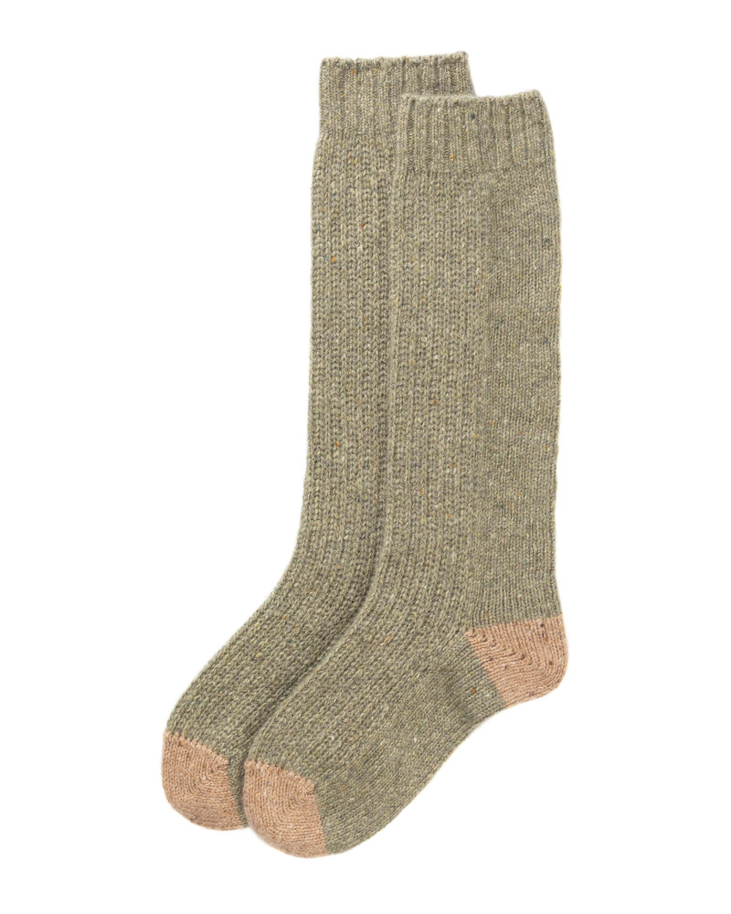 Women's Donegal Cashmere Green Socks 1