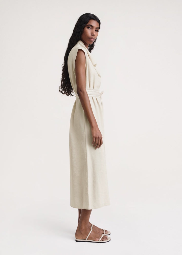 Folded-neck dress oyster - 3