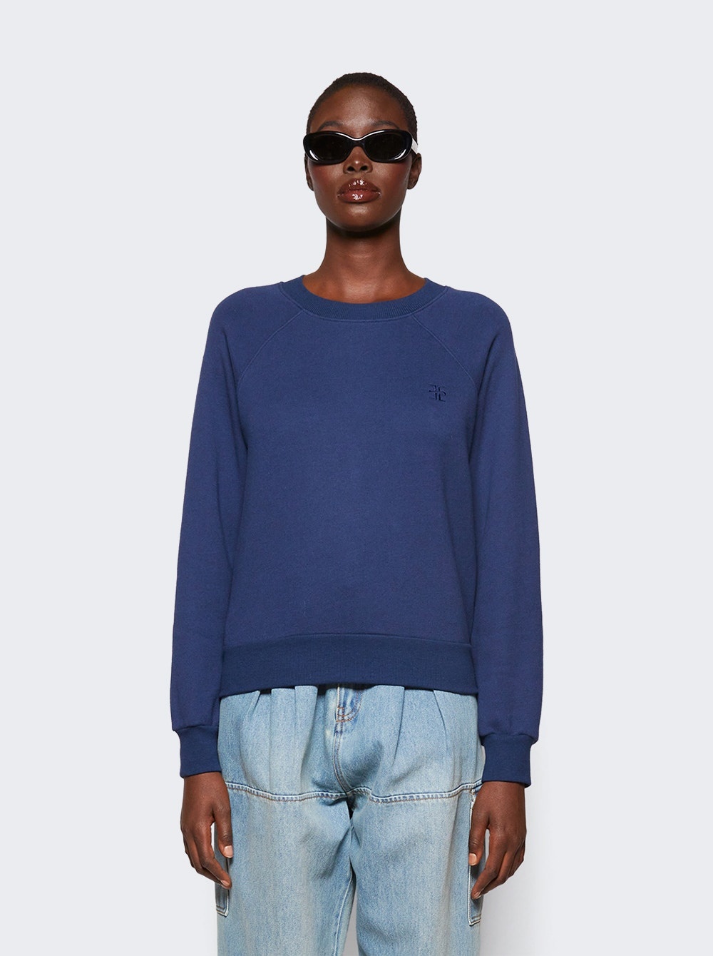 Shrunken Raglan Sweatshirt Navy - 3