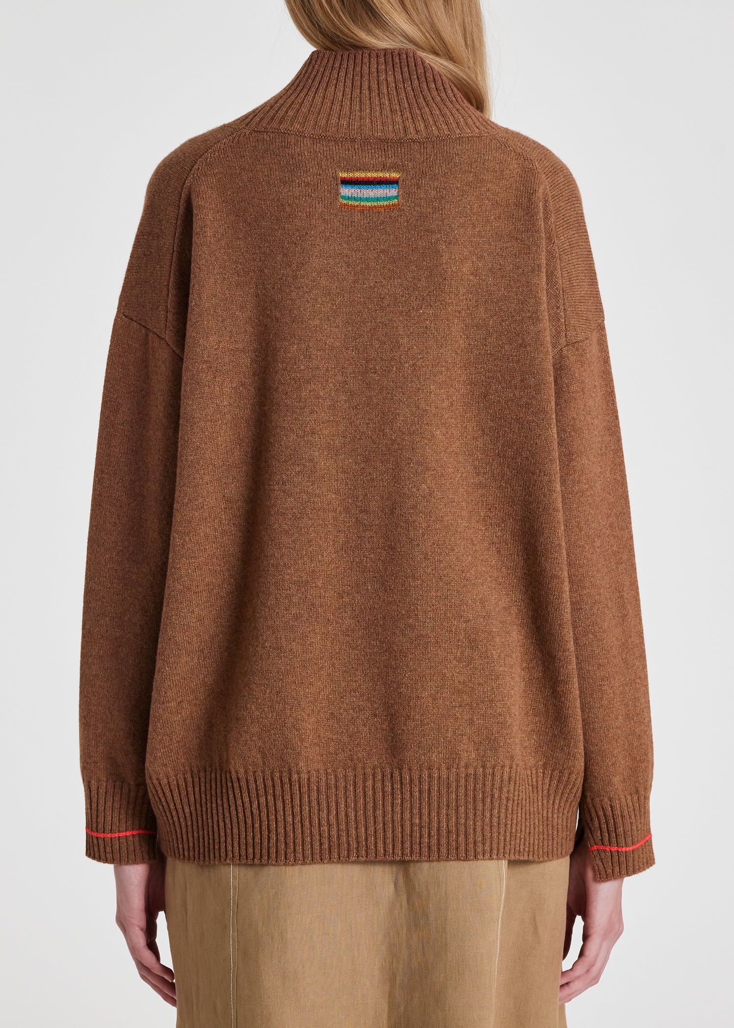 Wool Contrast Trim Sweater - 4
