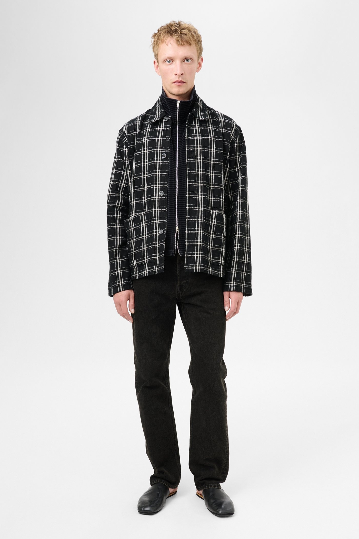 Haven Jacket Black/White Helix Flannel - 2