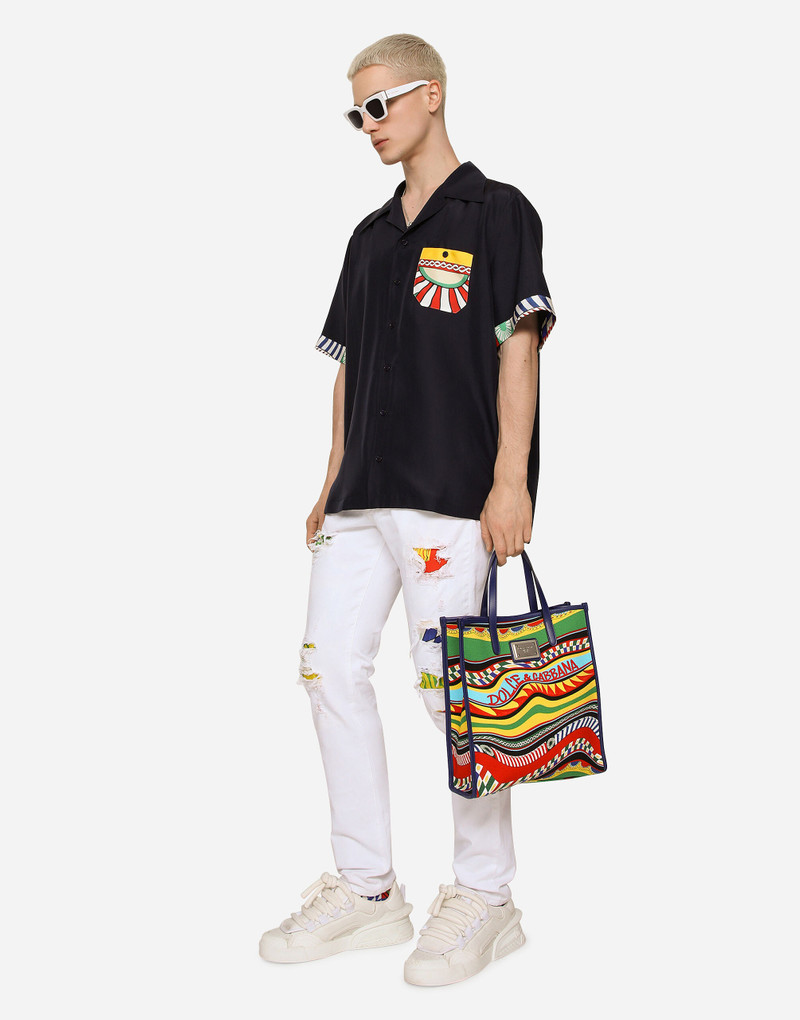Dolce & Gabbana Small printed canvas shopper outlook