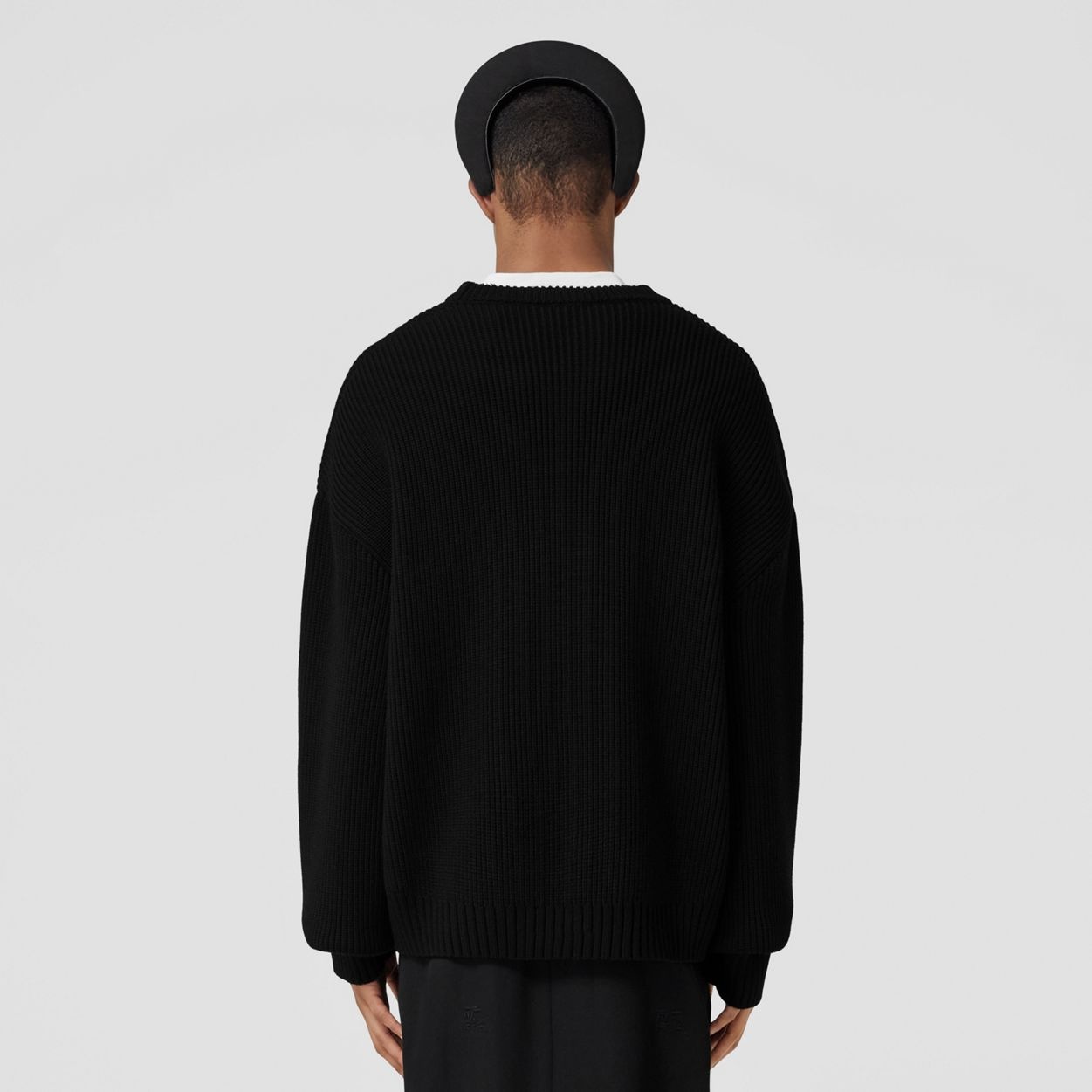 Cut-out Detail Wool Oversized Sweater - 4