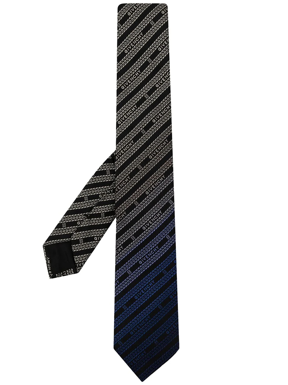 logo jacquard satin tie - 1