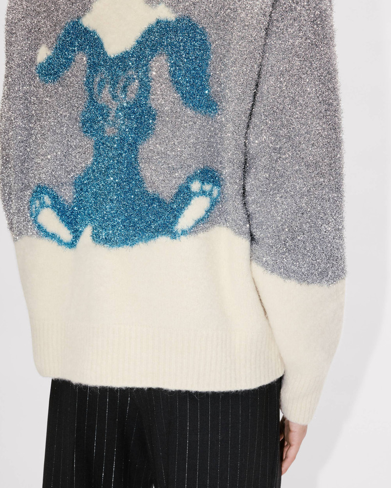 'KENZO Winter Holidays' tinsel cardigan in mixed wool 8