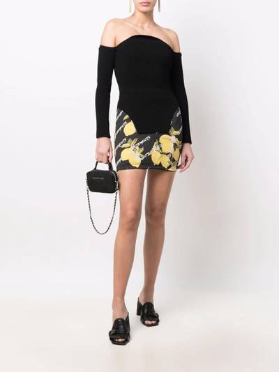VETEMENTS lemon-print fitted skirt outlook