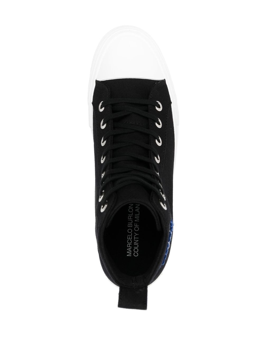 lace-up high-top sneakers - 4