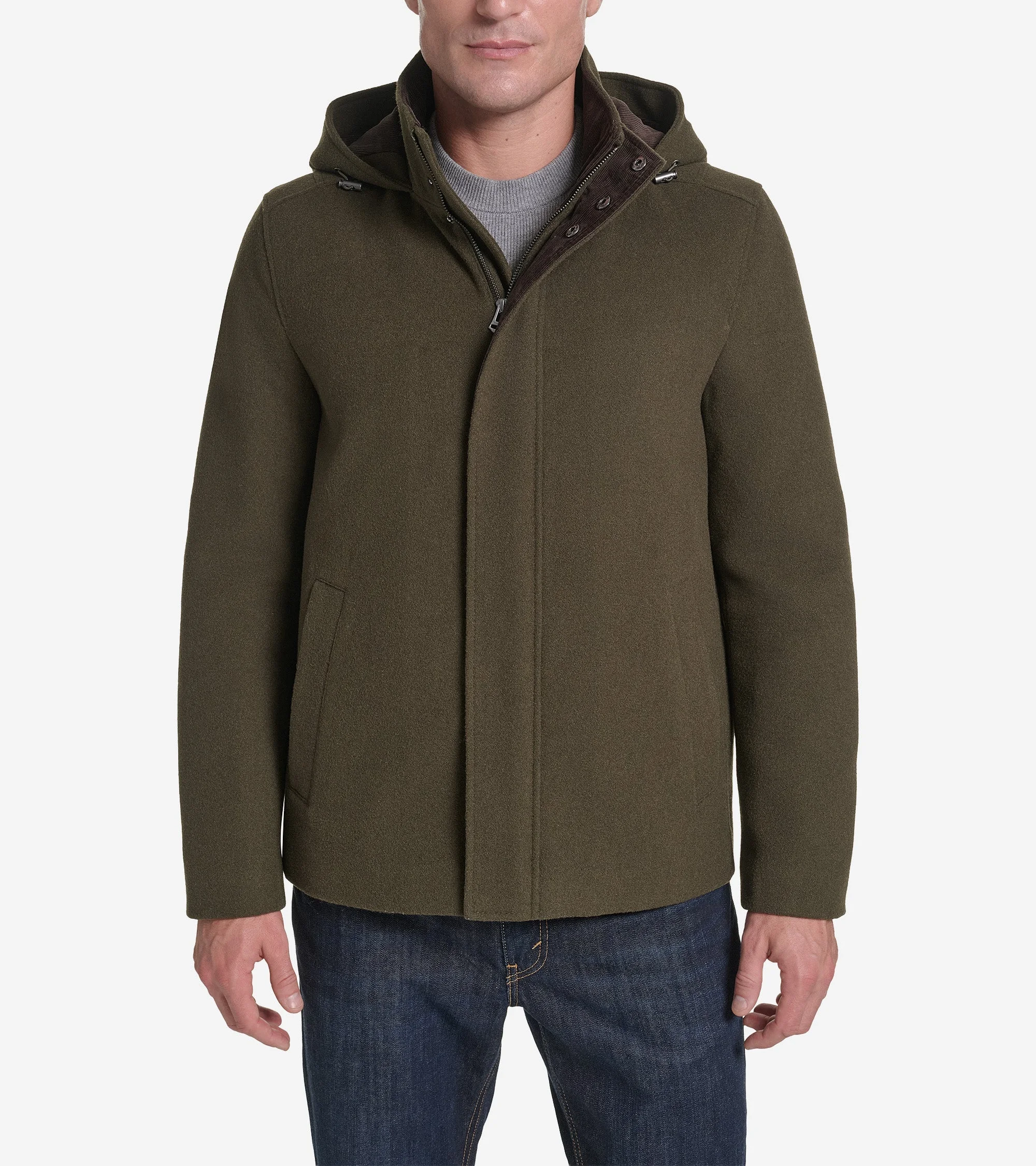 Men's Hooded Wool Field Coat - 1