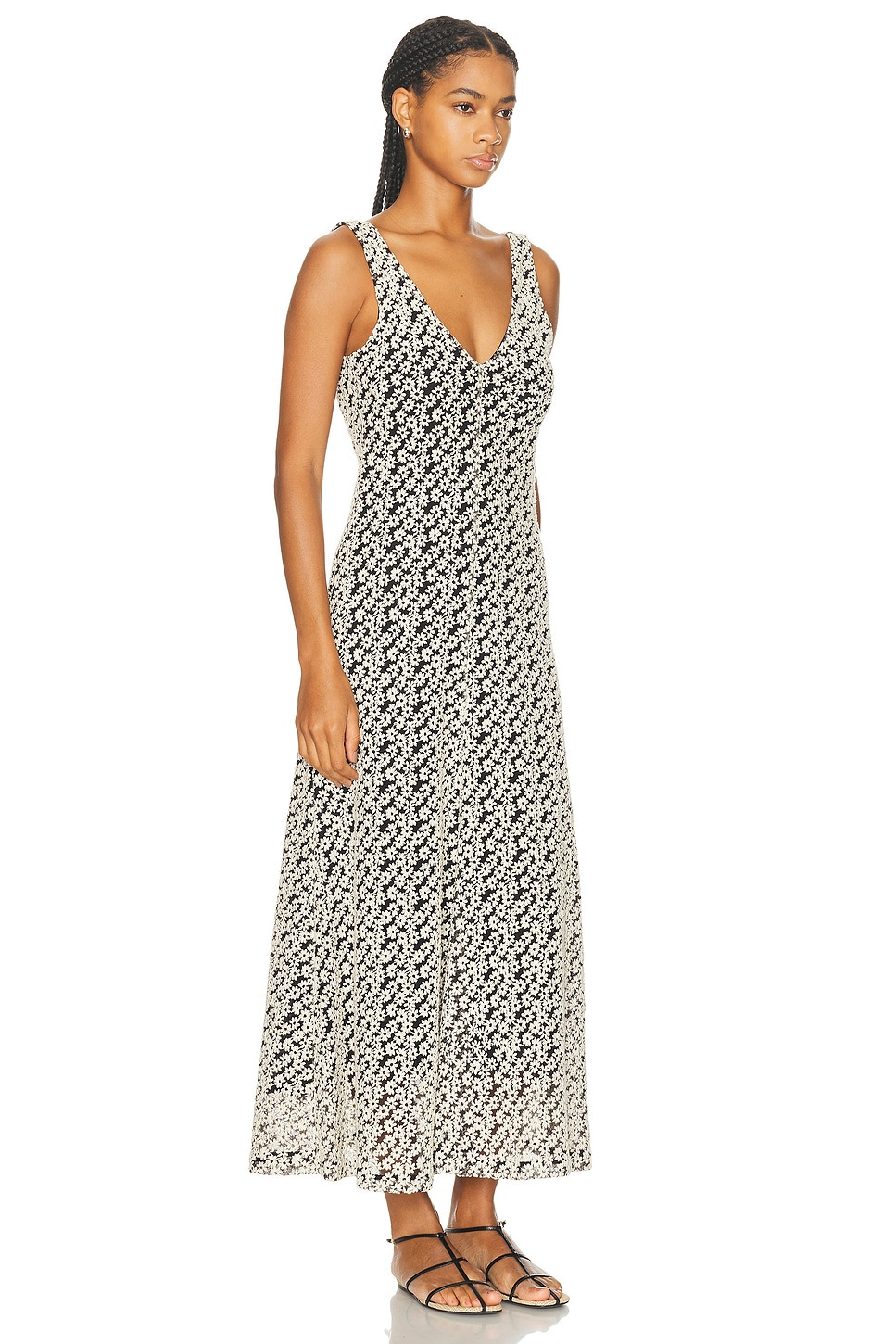 Sonia Dress in Ecru/black - 2