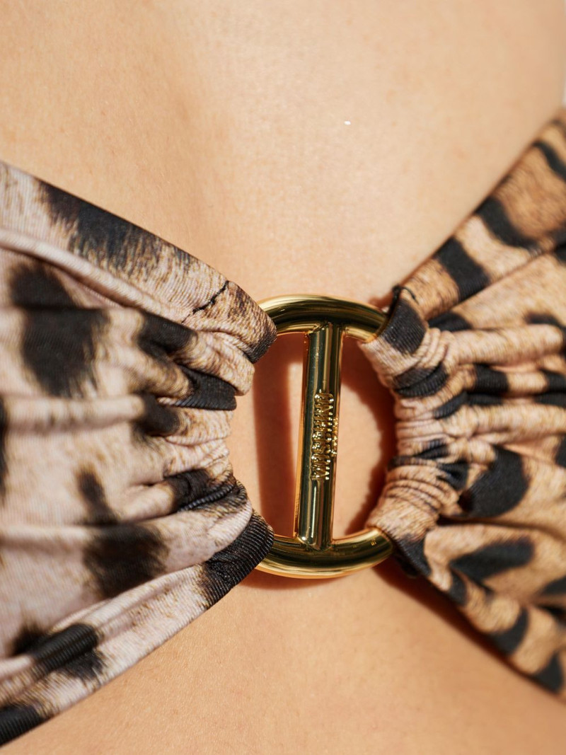 ring leopard-print beachwear top 3