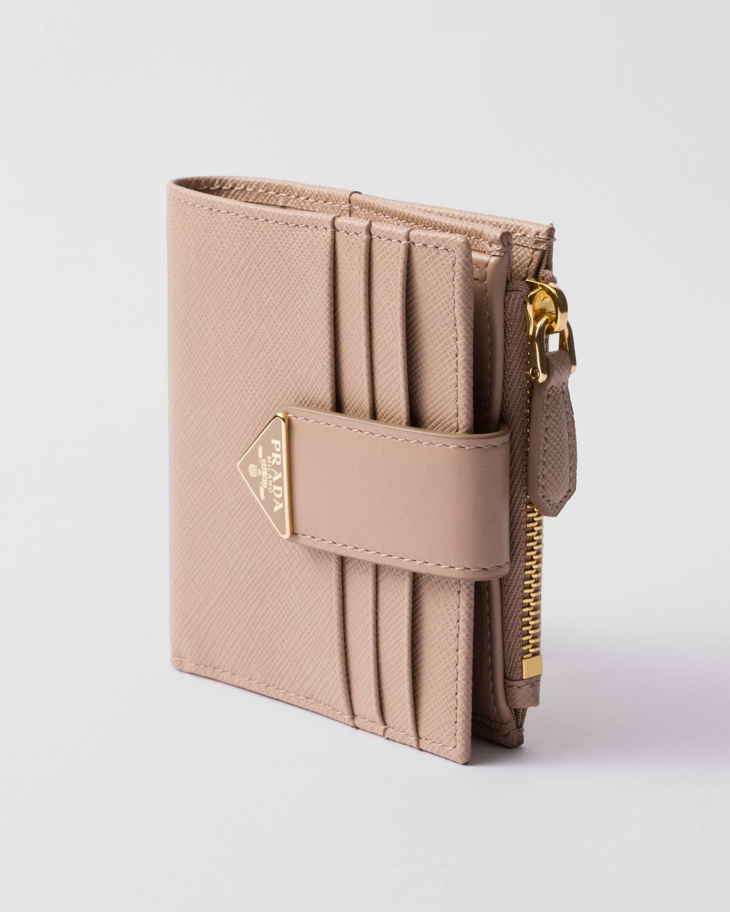 Small Saffiano and smooth leather wallet - 4