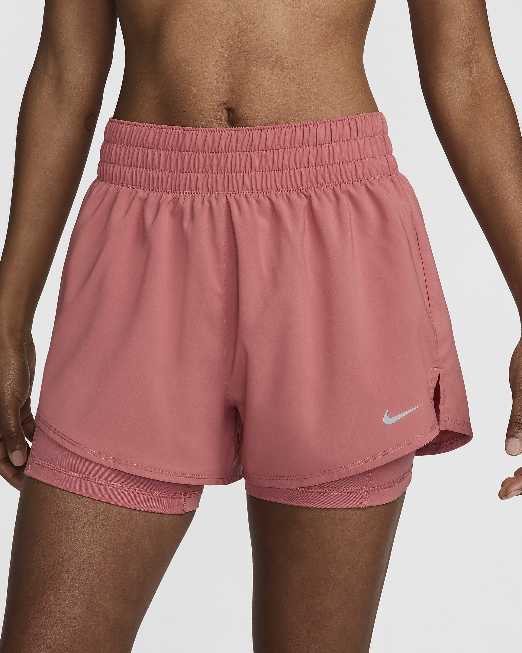 Nike One Women's Dri-FIT High-Waisted 3" 2-in-1 Shorts - 2