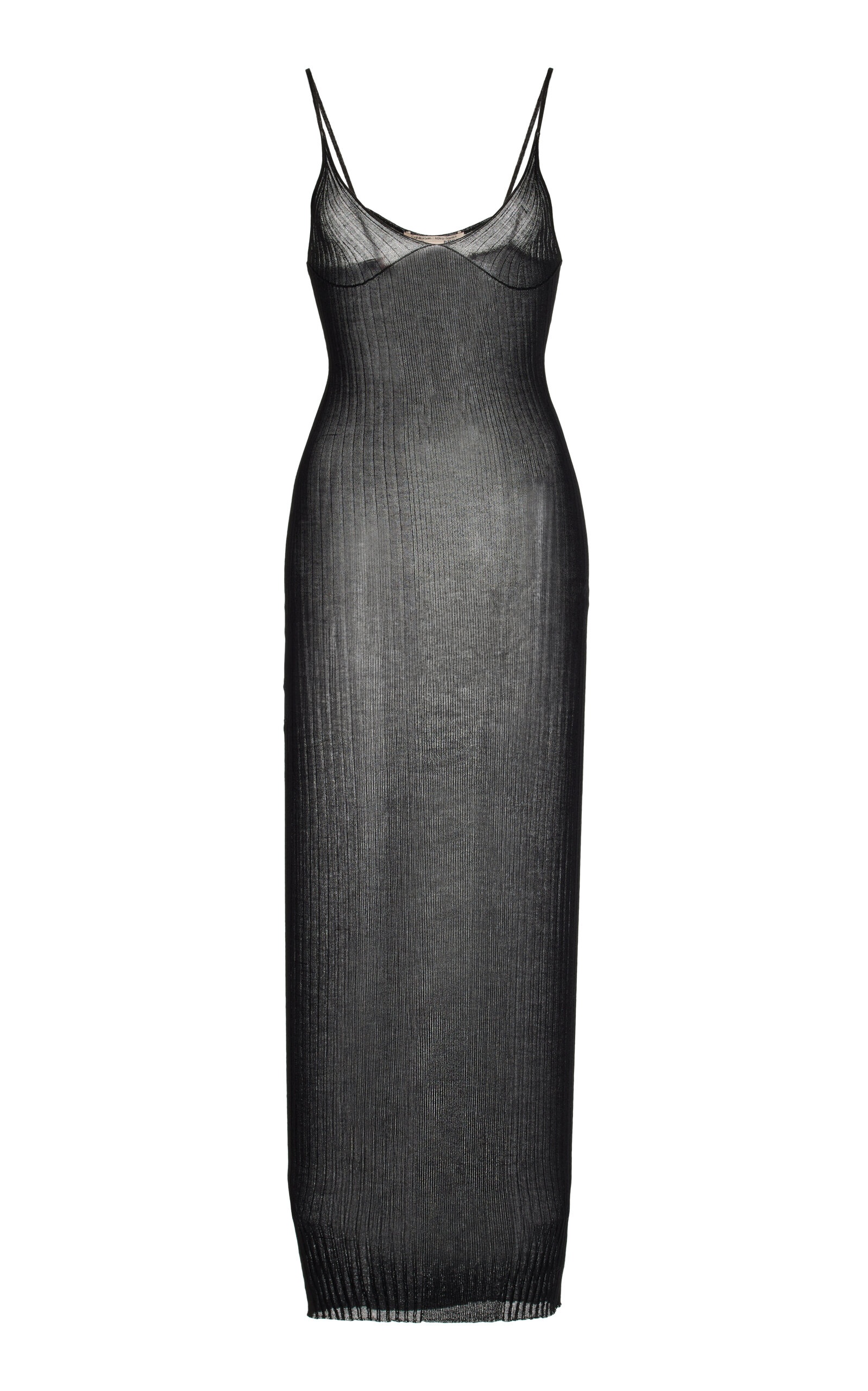 Nensi Dojaka for Calvin Klein Sheer-Knit Midi Dress black - 1