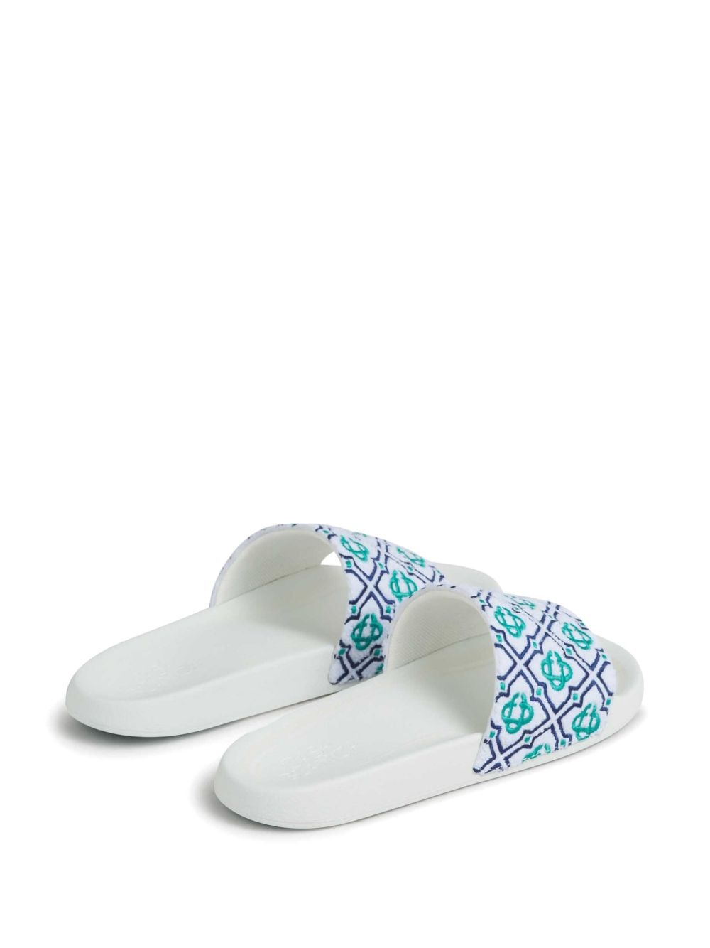 embroidered-monogram slides - 3