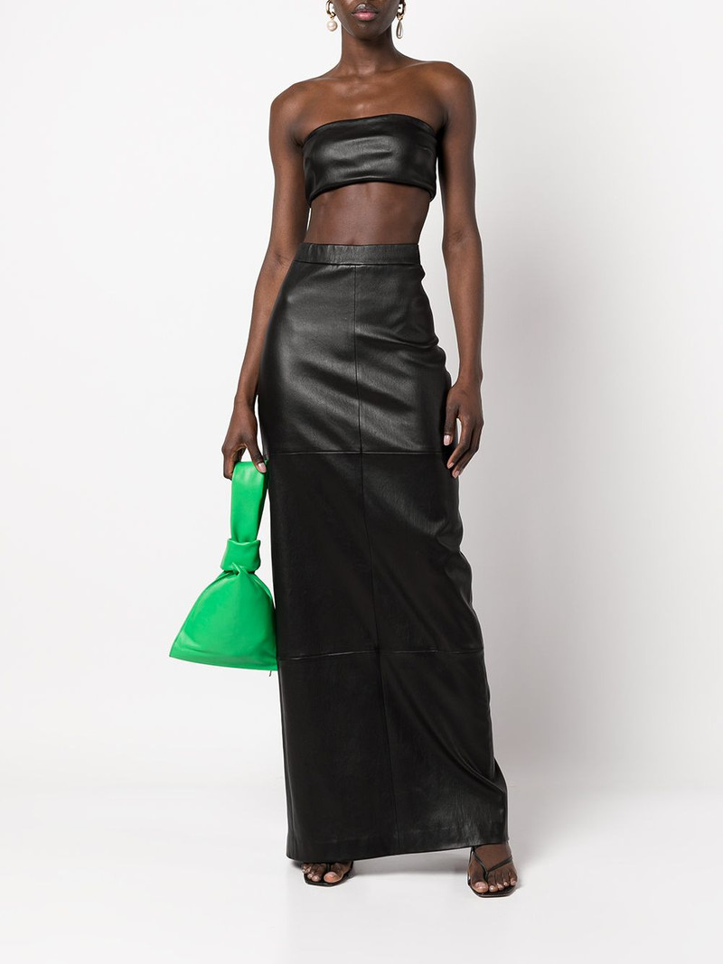 ROSETTA GETTY lambskin maxi skirt outlook