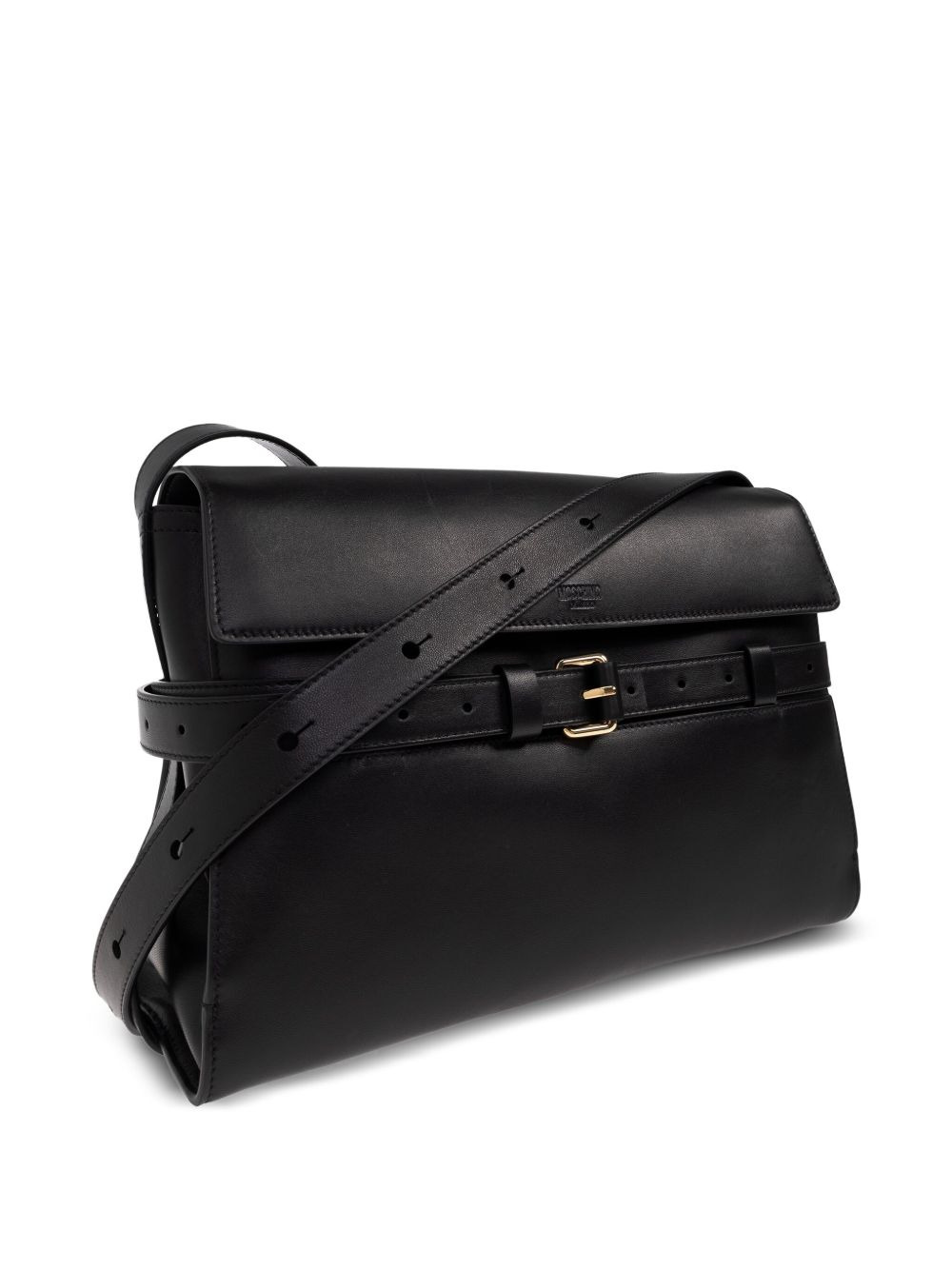 belted leather shoulder bag - 3