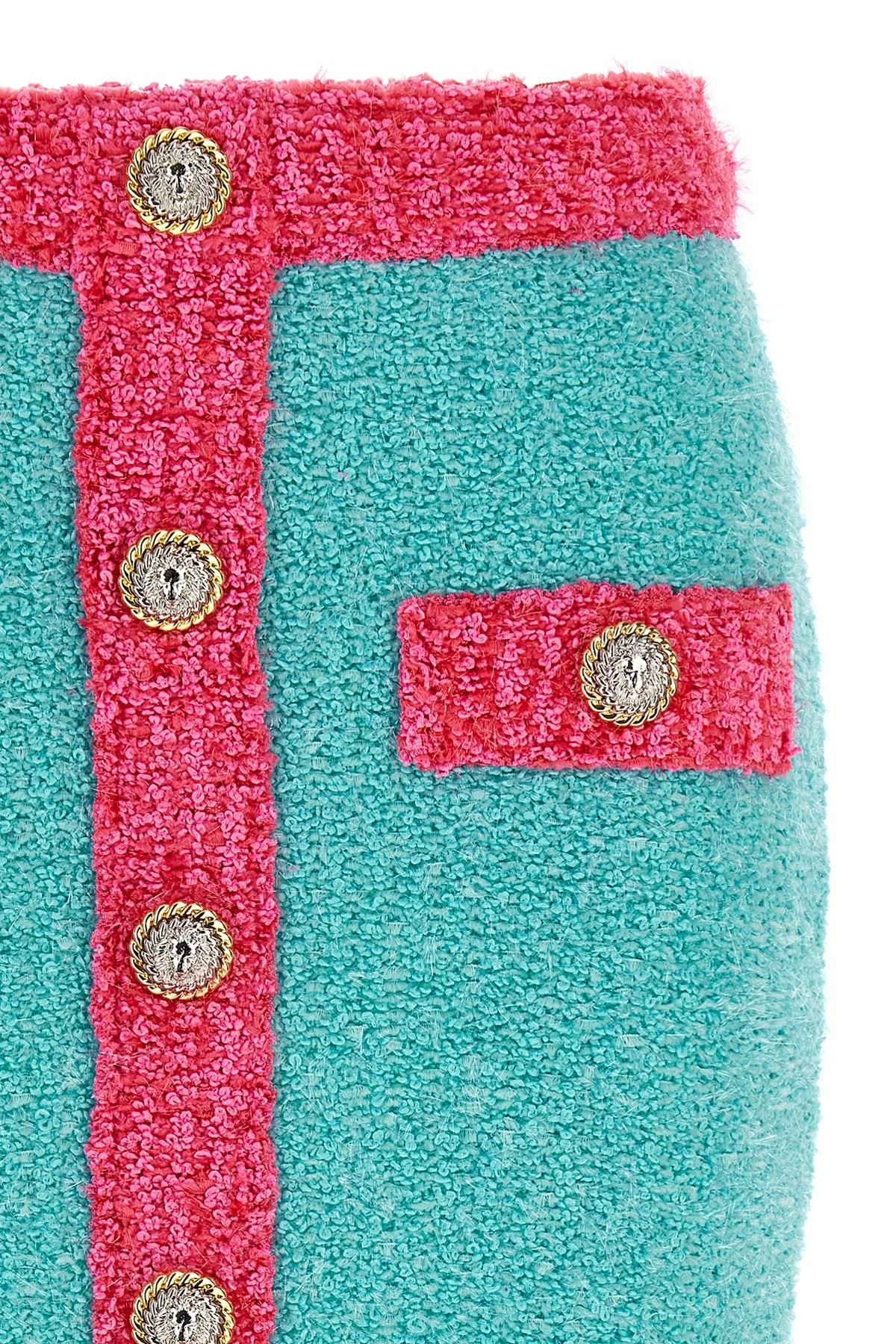 'Leone' button two-tone skirt - 4