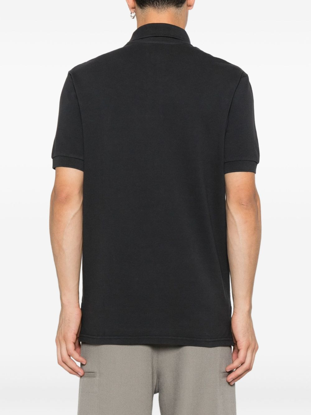 logo-embroidered polo shirt - 3