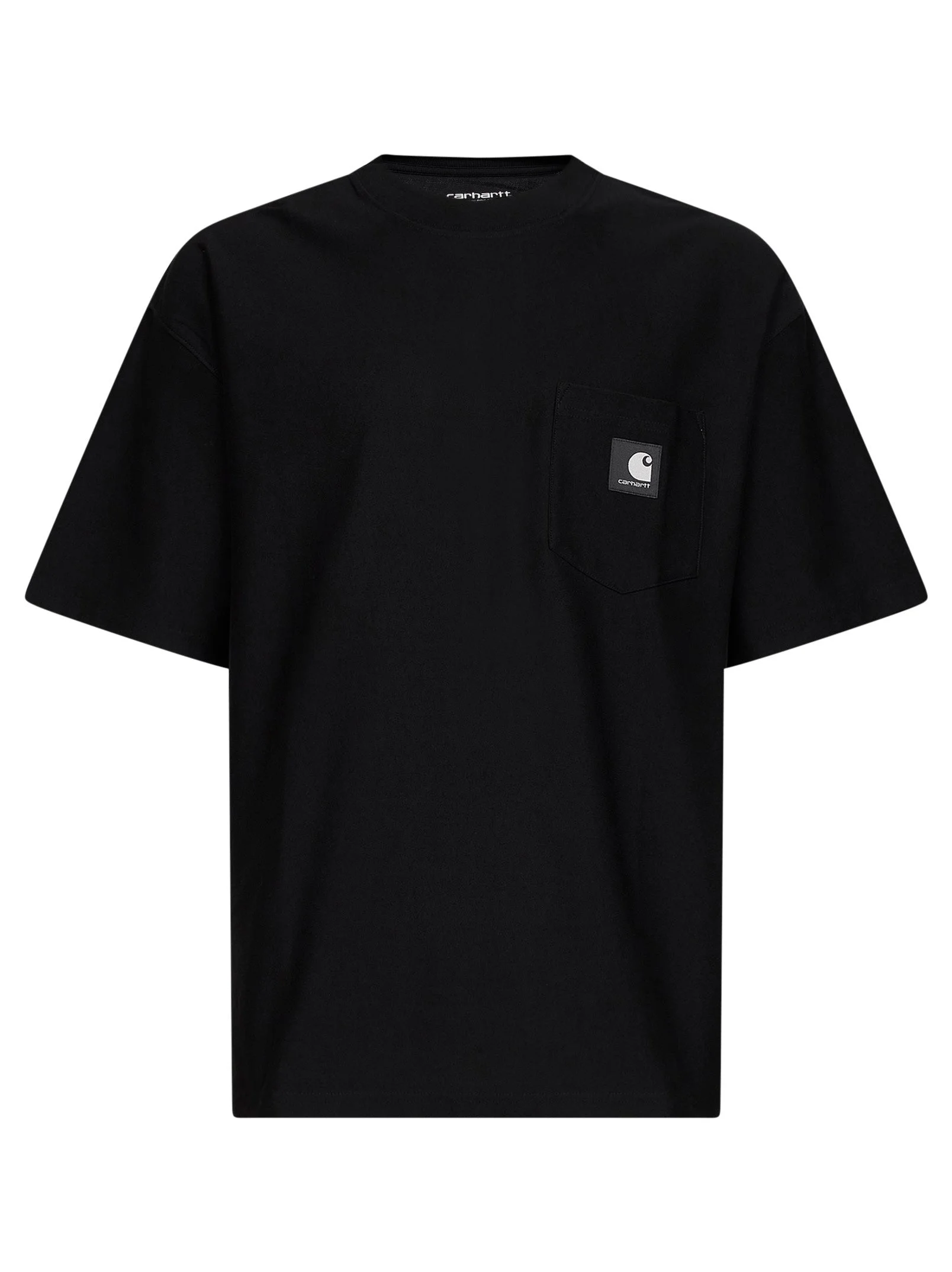 Black SS Pocket cotton T-shirt - 1