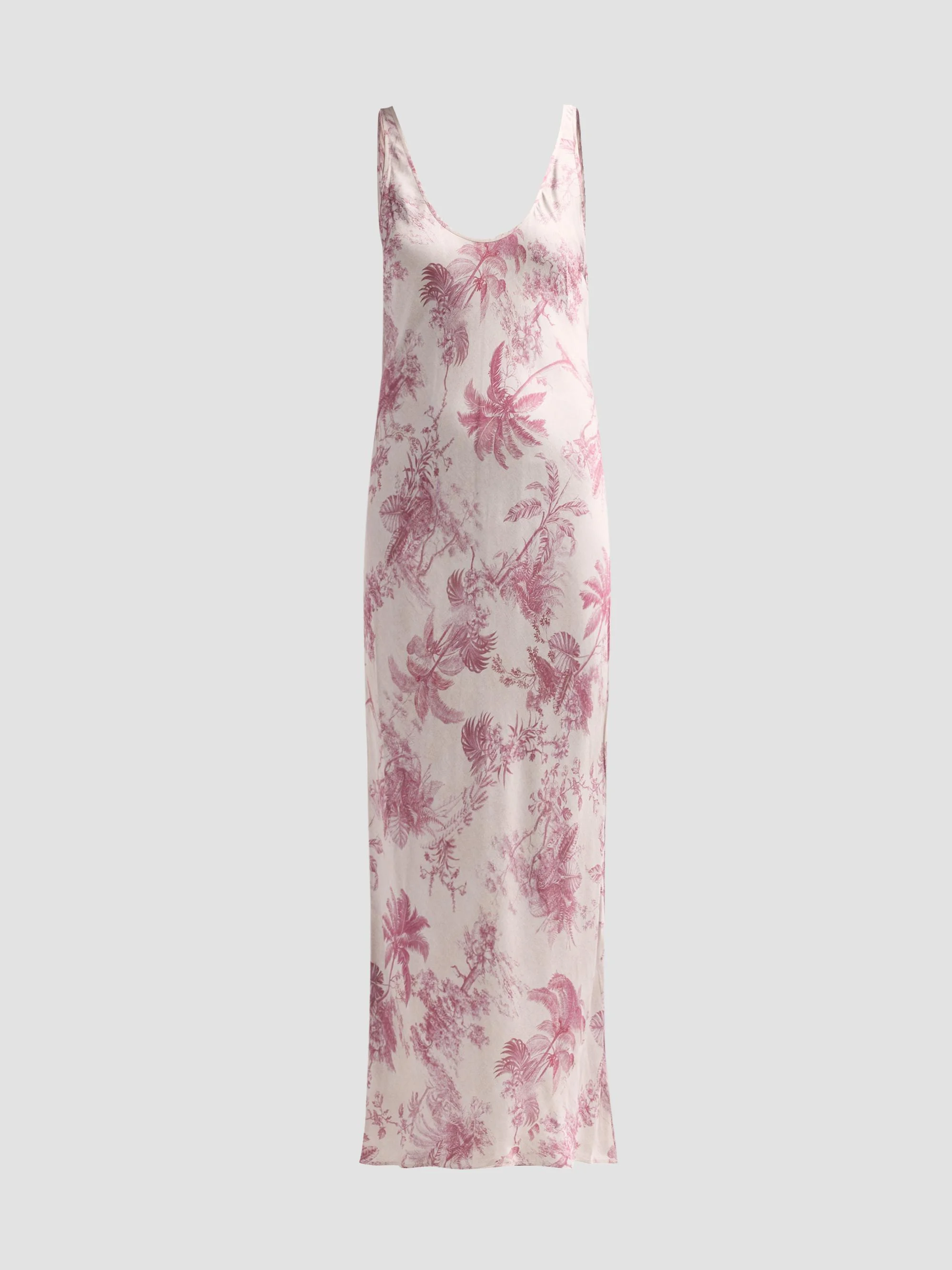 Women's Akiya Floral Tank Dress - Tan Textured Jungle - 1