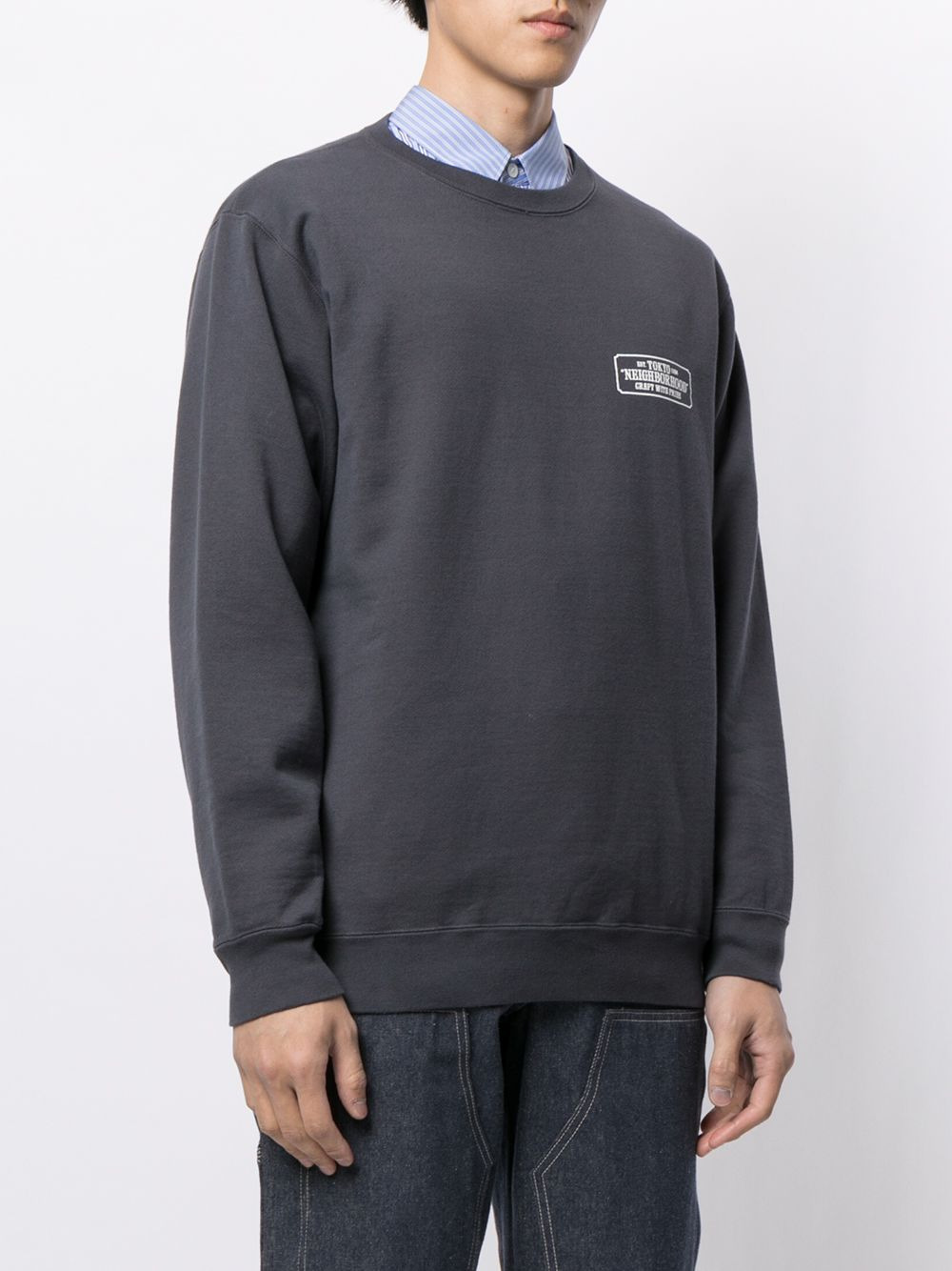 logo-print long-sleeve sweatshirt - 3