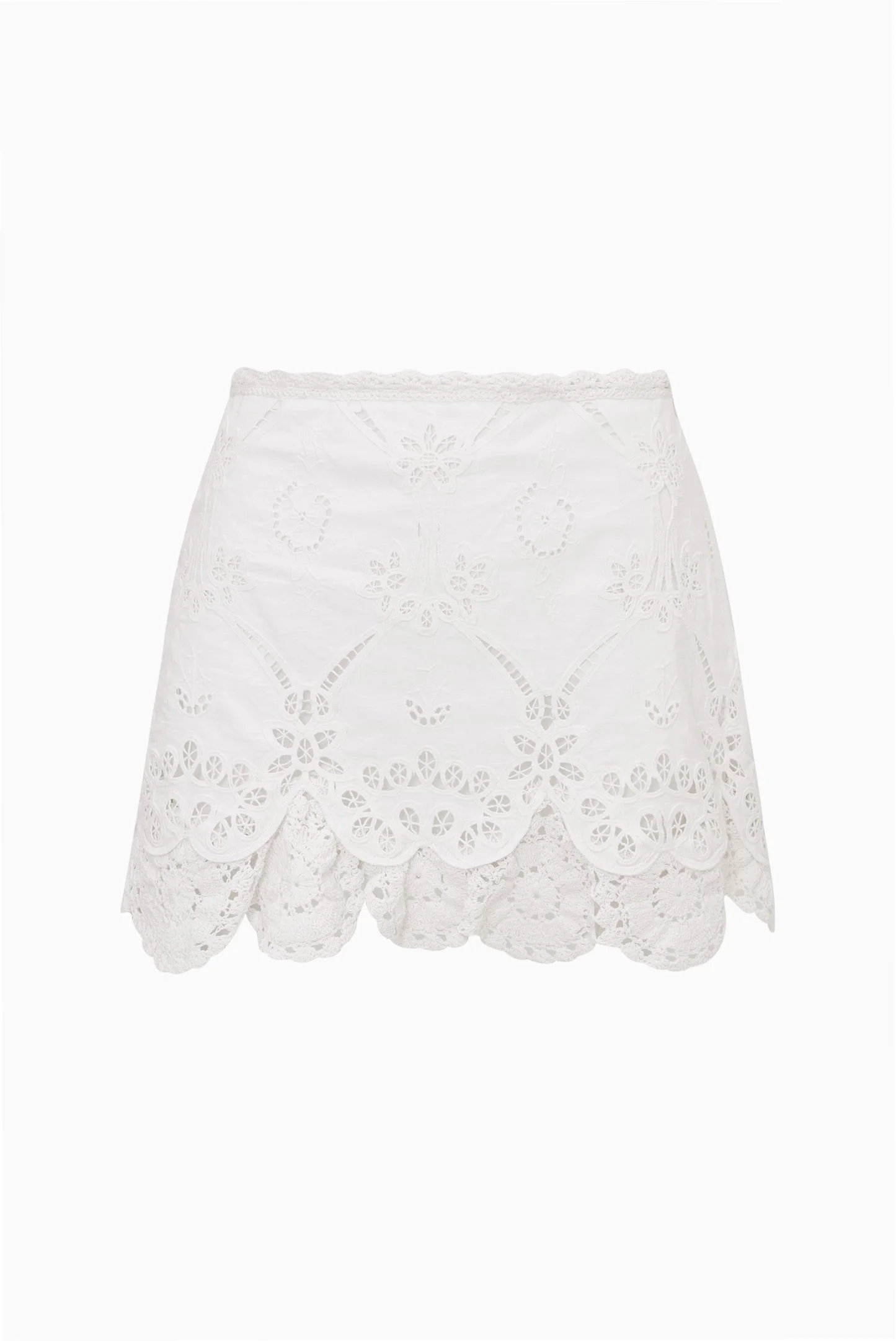 Liriel Eyelet Embroidered Mini Skirt - 1