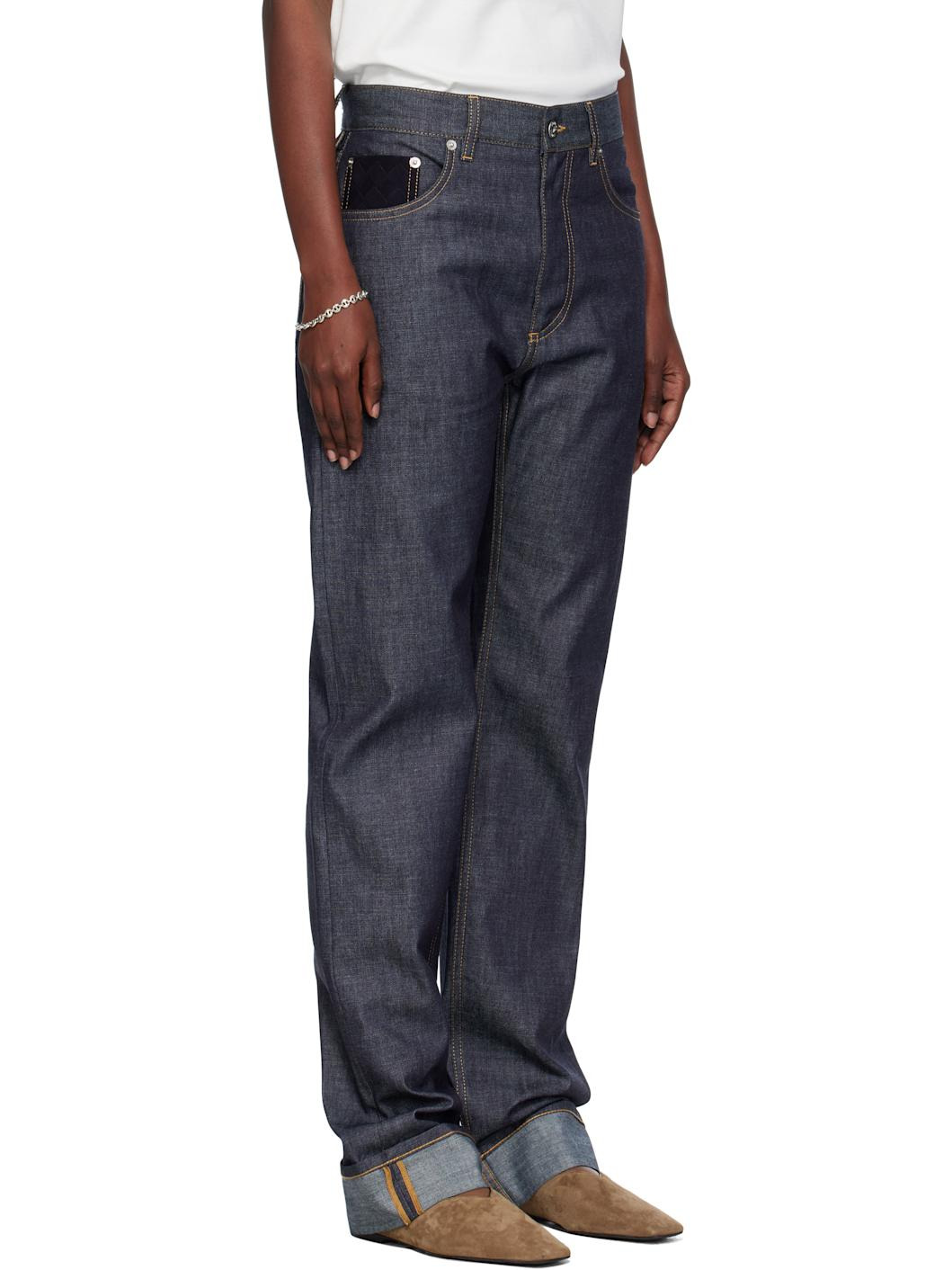 Navy Straight Jeans - 2