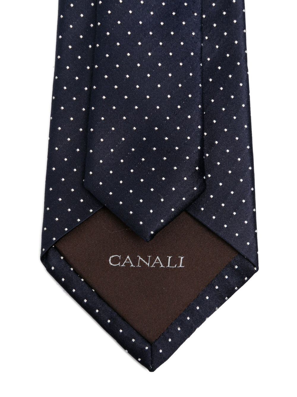 polka-dot silk tie - 2