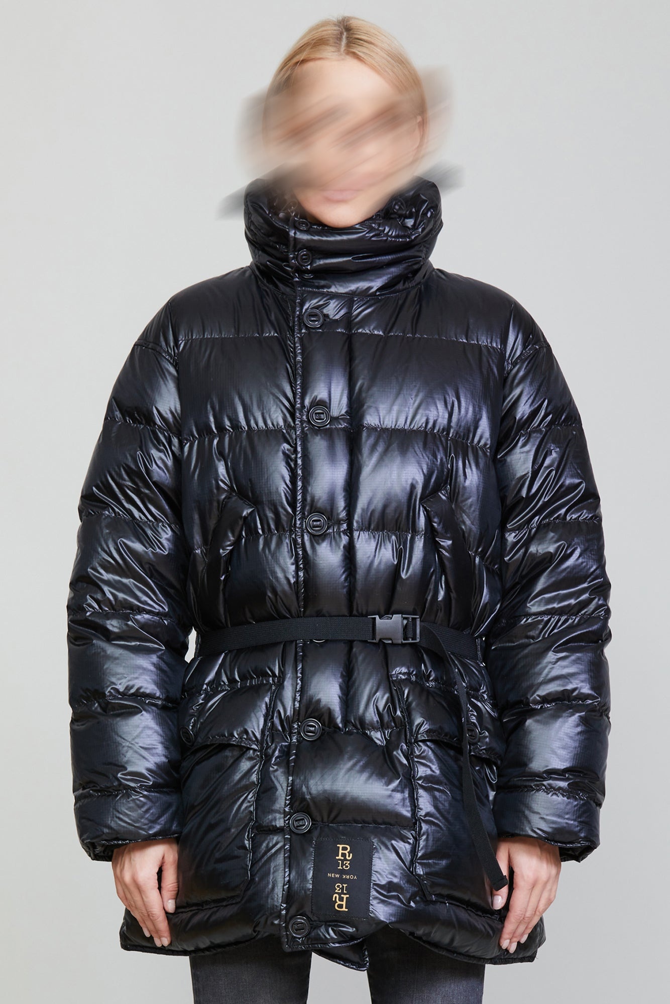 UPSIDE-DOWN COAT - BLACK - 5