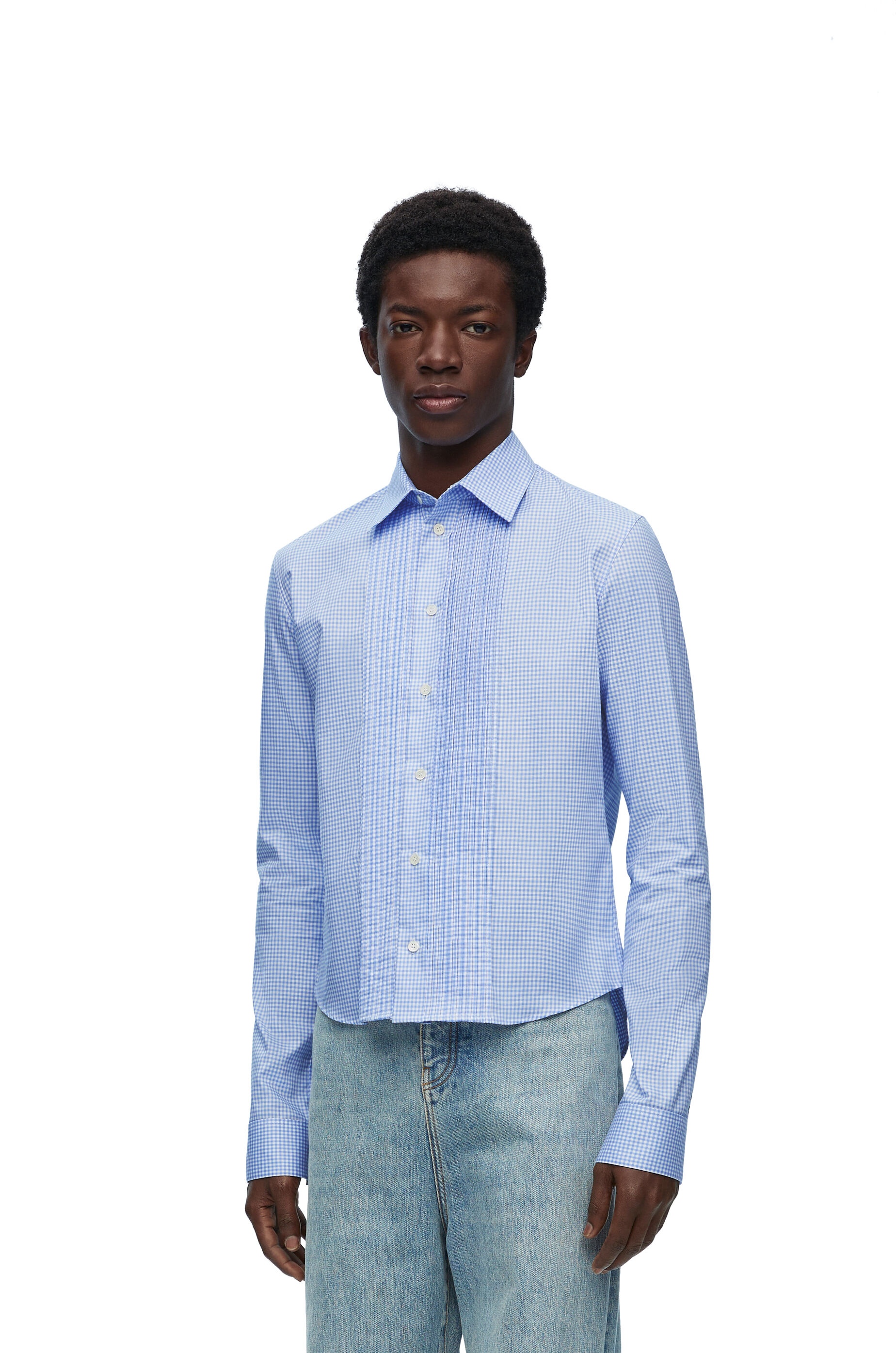 Pleated shirt in cotton - 3