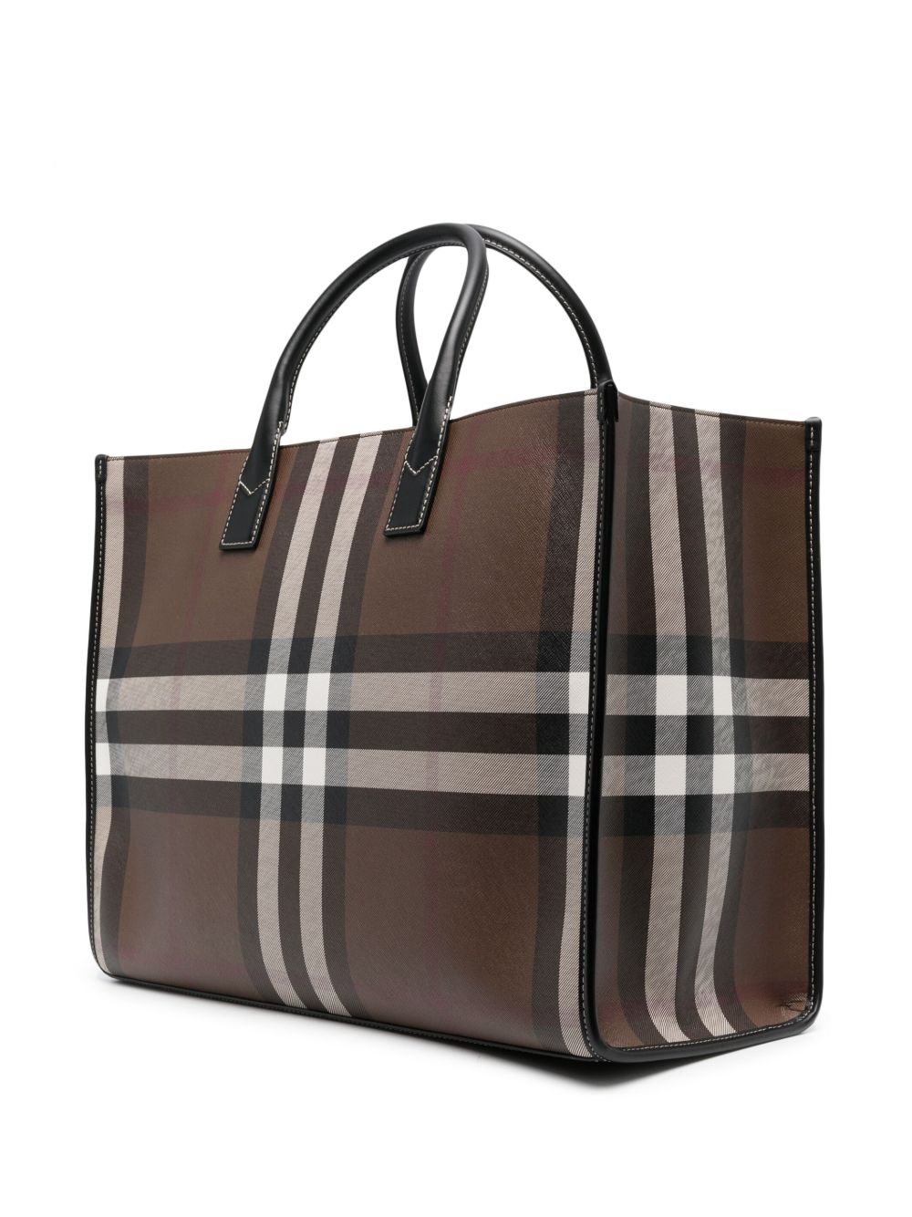 check-print tote bag - 3
