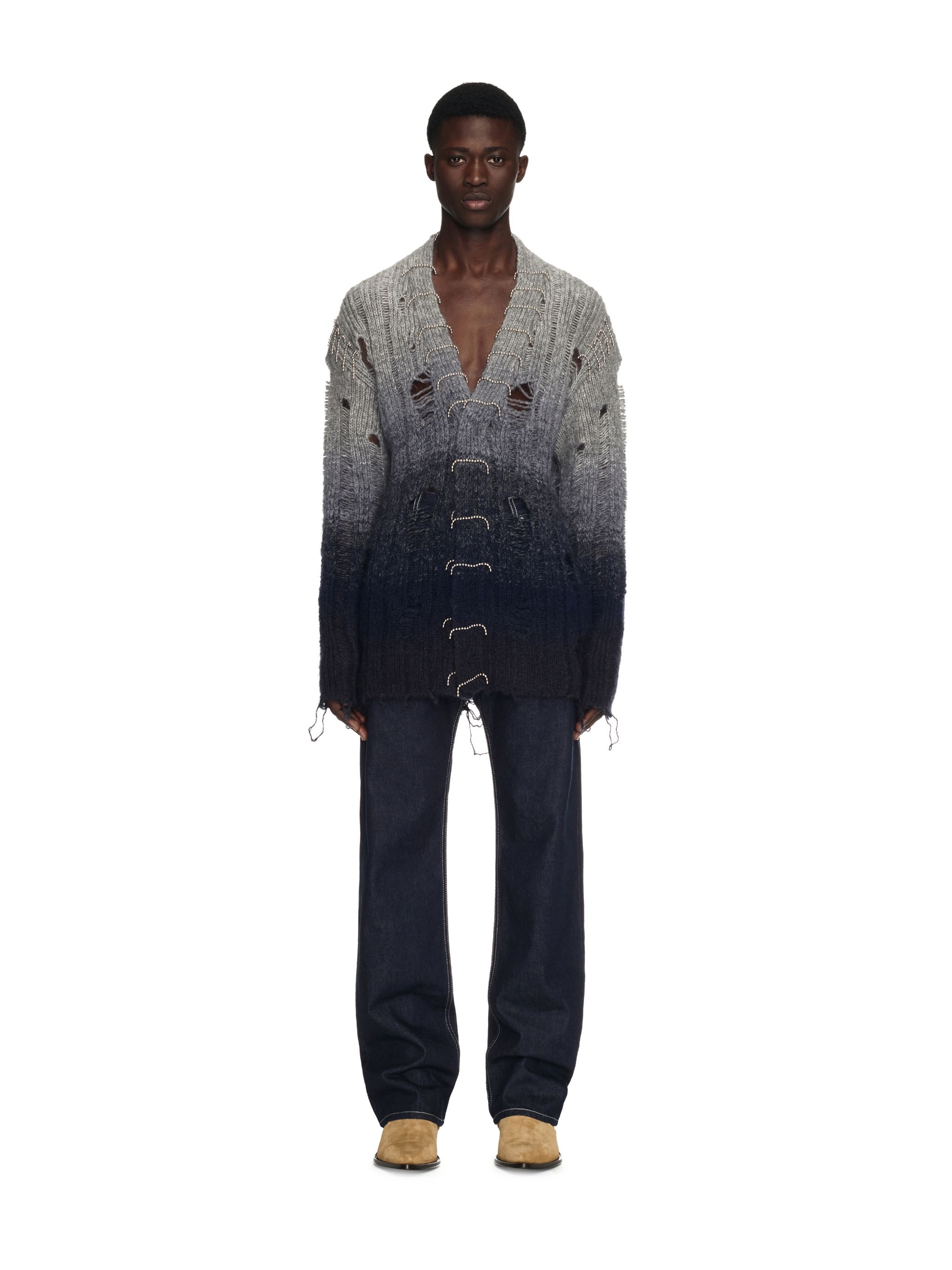 Punk Degradé Knit Cardigan - 2
