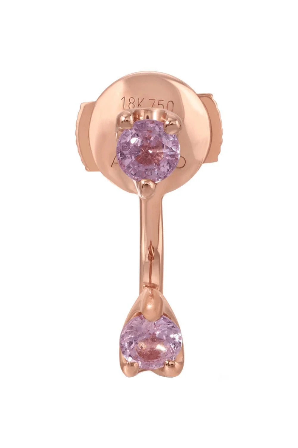 Pink Sapphire Orbit Earring - 1