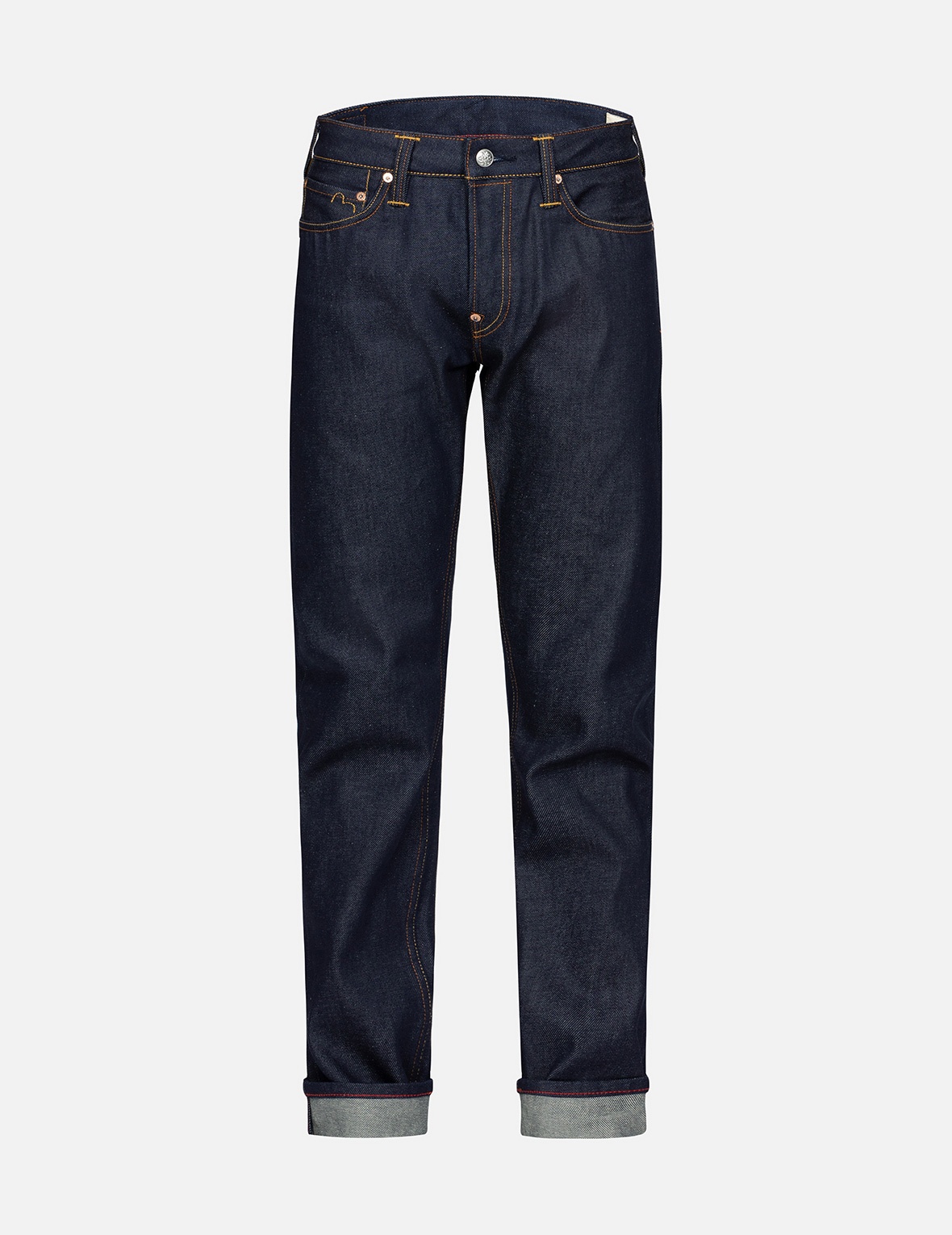 BROCADE KAMON AND SEAGULL EMBROIDERY SLIM-FIT JEANS #2010 - 1
