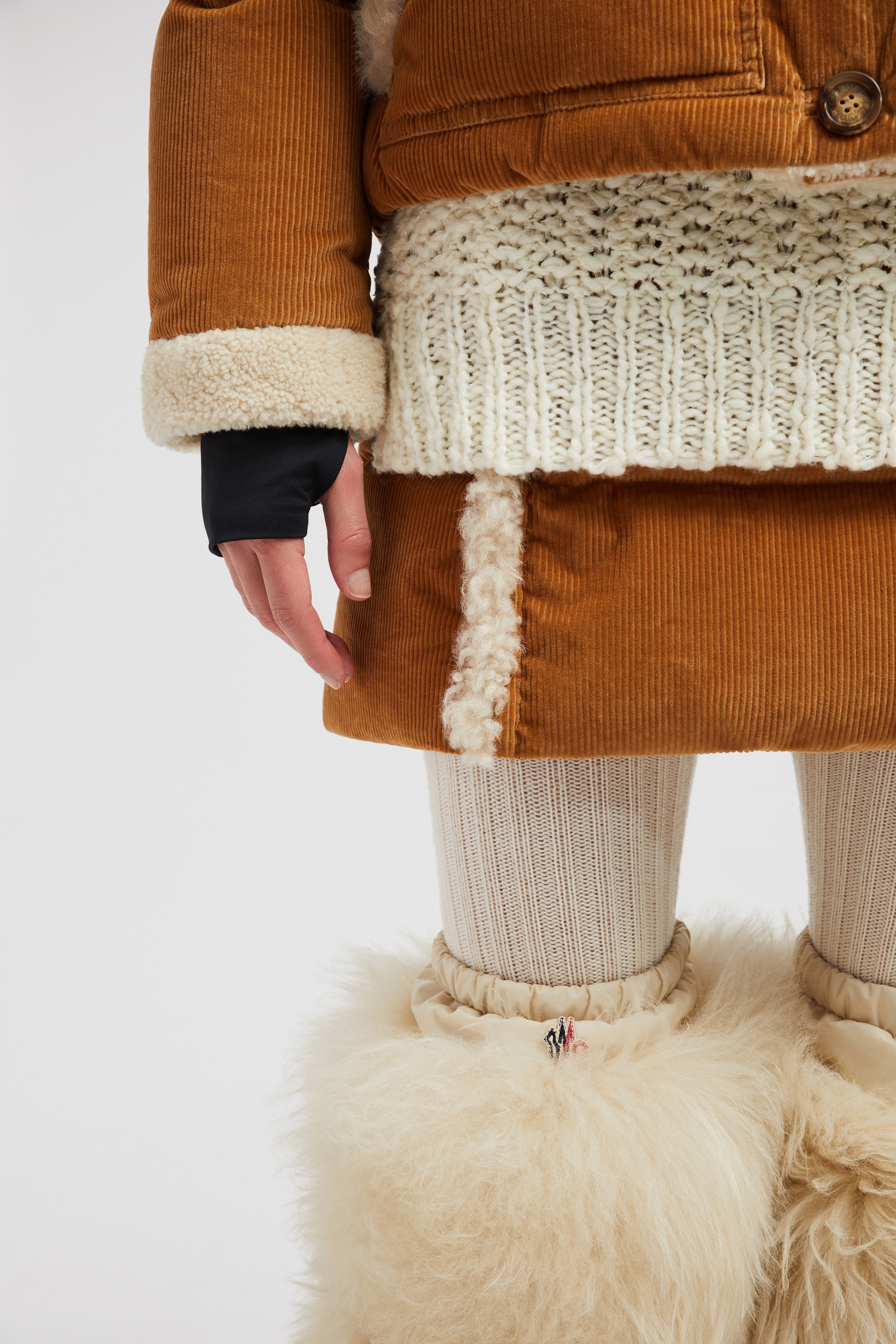 Caleu Corduroy Short Down Jacket - 8
