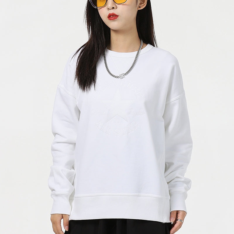 (WMNS) Converse All Star Sweatshirts 'White' 10019811-A07 - 3