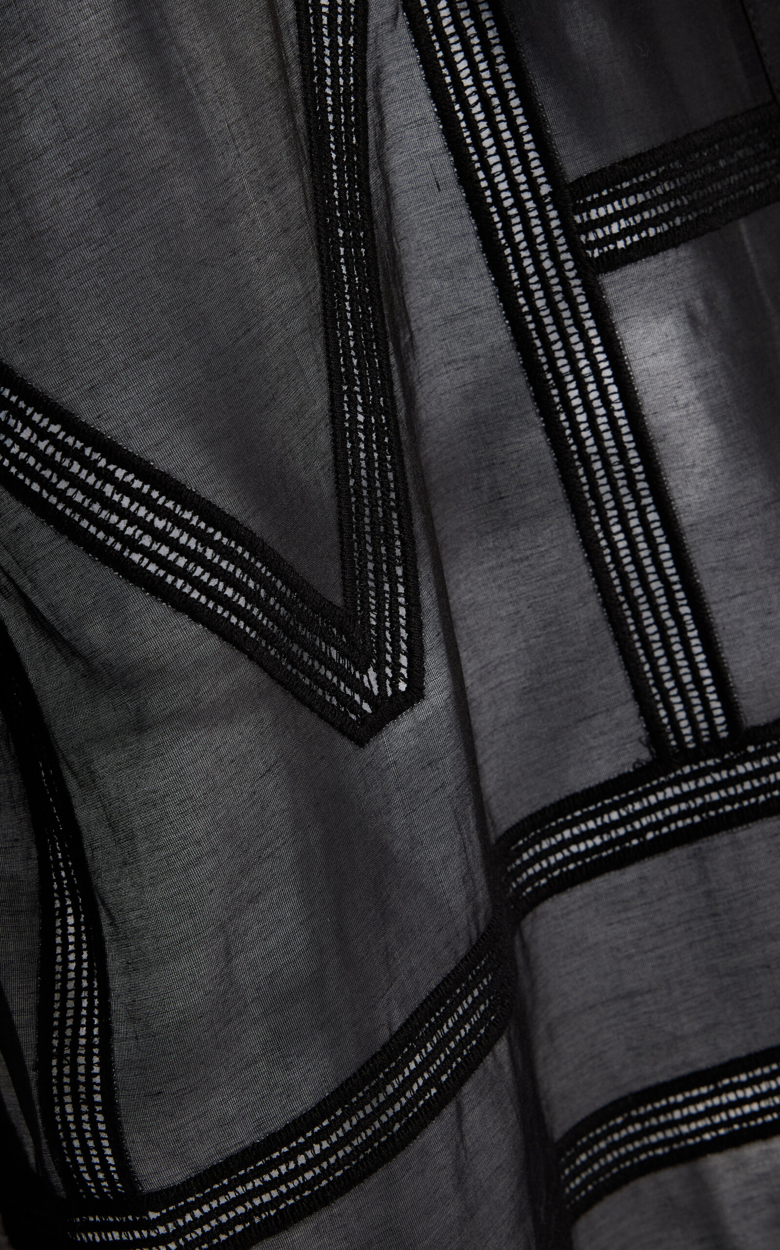 Embroidered Cotton-Silk Shirt black - 5